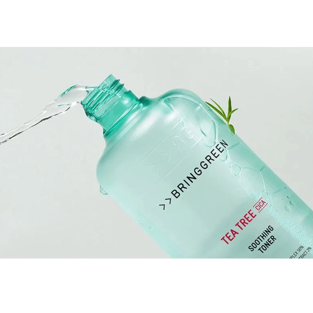 BRING GREEN Tea Tree Cica Soothing Toner 250ml - Hydrating Facial Toner for Acne-Prone & Sensitive Skin - Korean Skincare for Daily Soothing & Pore Care
