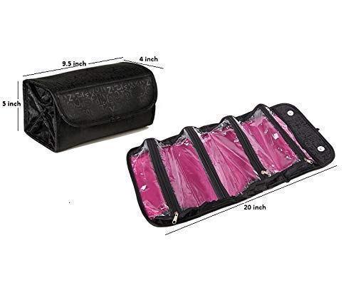 KHODIYAR Jewelry and Cosmetics Organizer - Portable Travel Storage Bag for Necklaces, Rings, Makeup Brushes | Perfect for Home, Travel, and Gift Giving