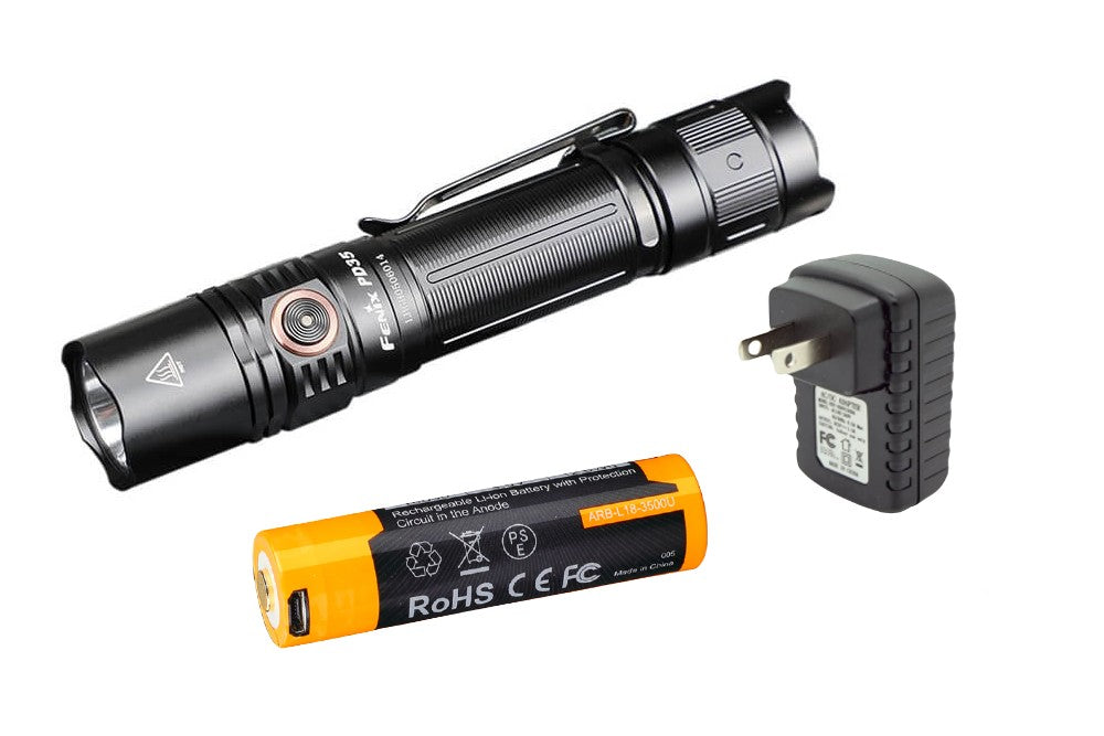 Fenix PD35 V3 Tactical Flashlight Bundle with Battery & Accessories - Perfect for Camping, Hiking & Emergency Preparedness