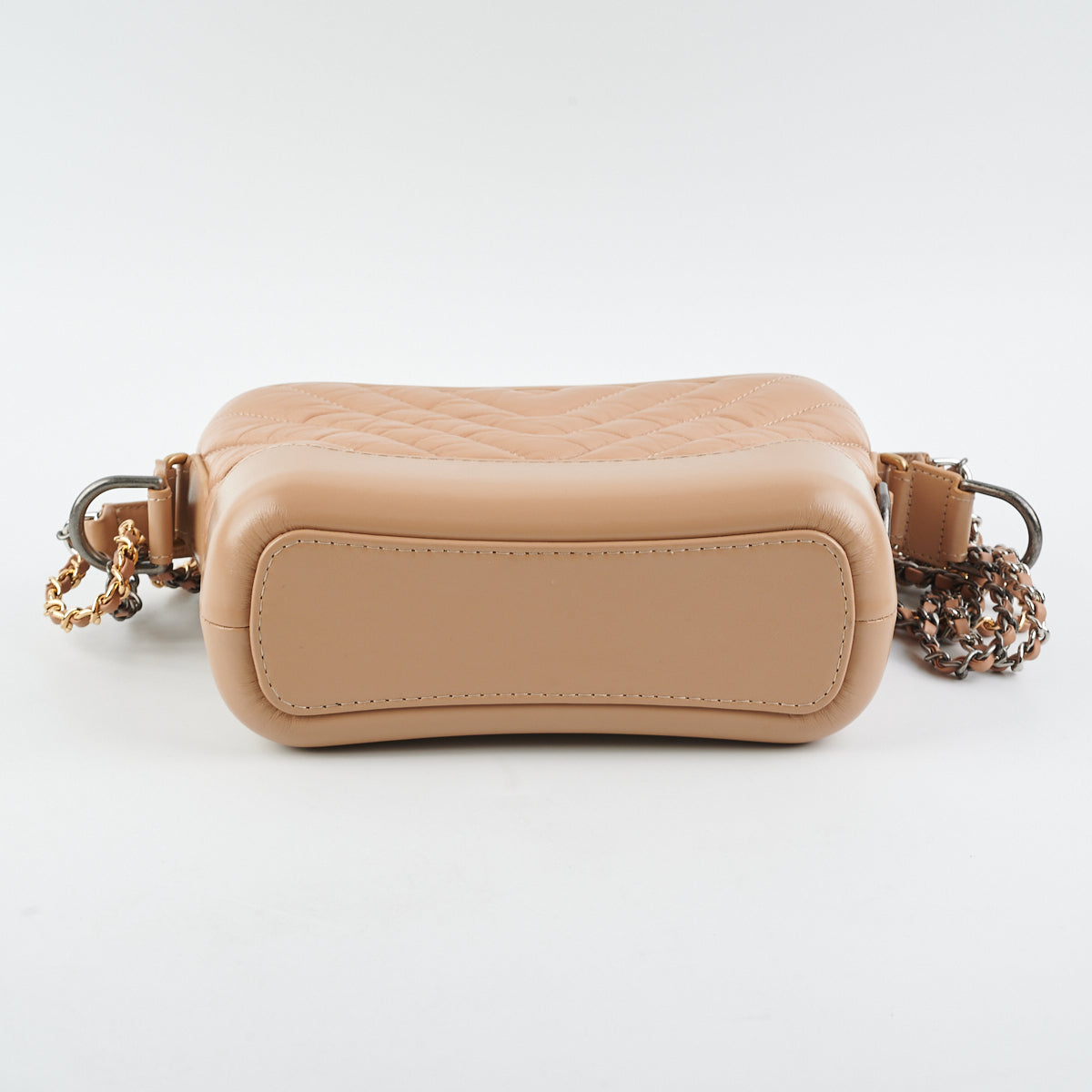 Chanel Chevron Gabrielle Small Handbag in Dark Beige - Luxury Crossbody Bag for Women, Perfect for Date Night & Evening Events