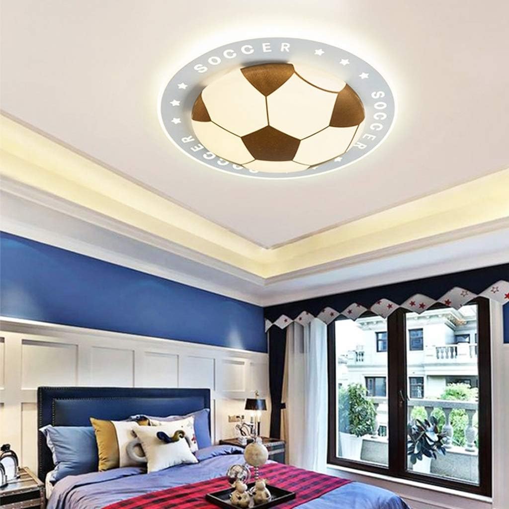 Cartoon Football Ceiling Light - Dimmable LED Kids Room Lighting for Boys & Girls, Eye Protection Nursery Bedroom Decor (42cm) - Perfect for Children's Bedrooms, Playrooms & Sports Themed Rooms