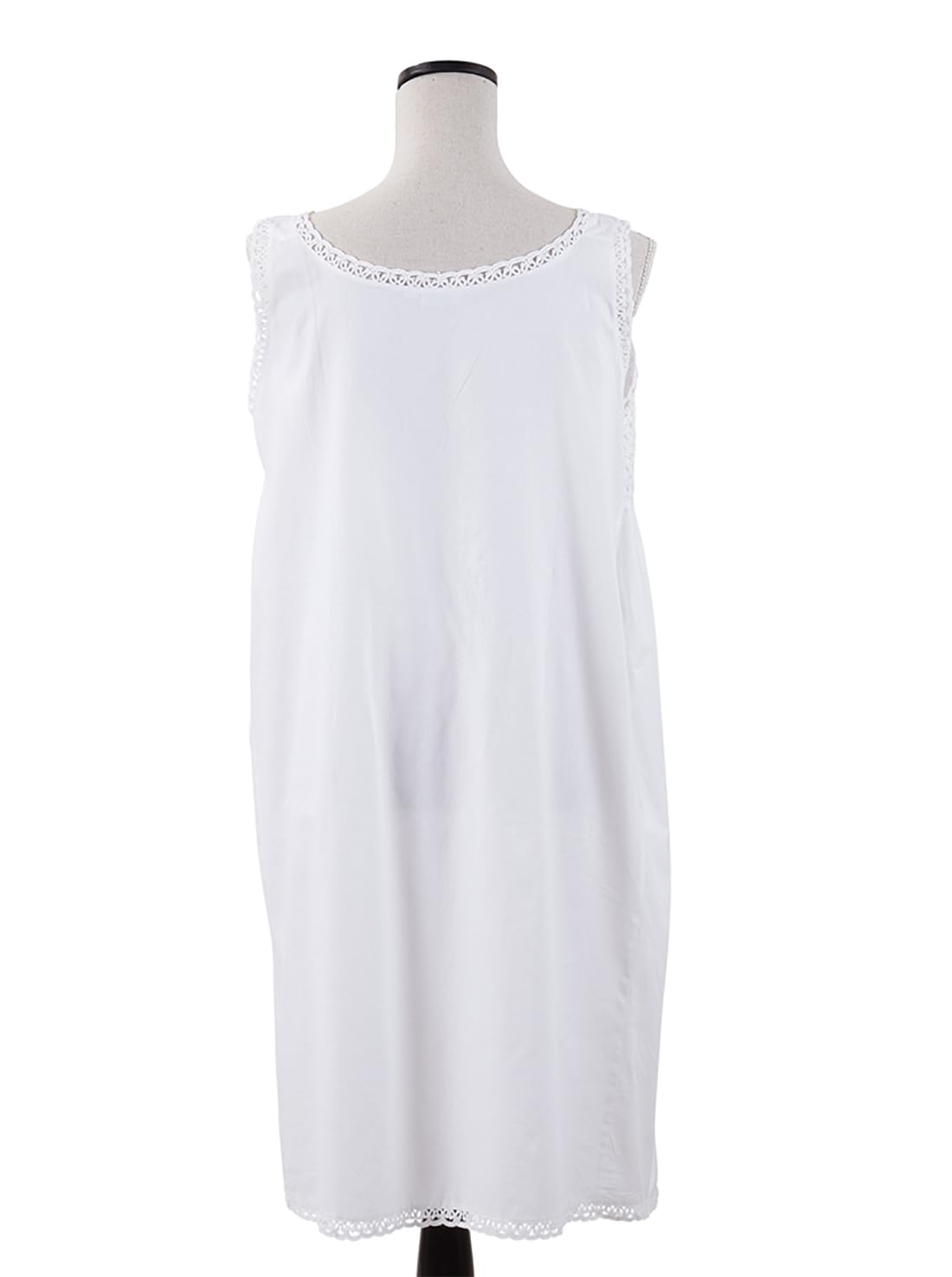 stylesilove Women's 100% Pure Cotton Embroidered Nightgown - Soft Sleepwear & Night Dress for Comfortable Sleep, Lounge & Relaxation at Home