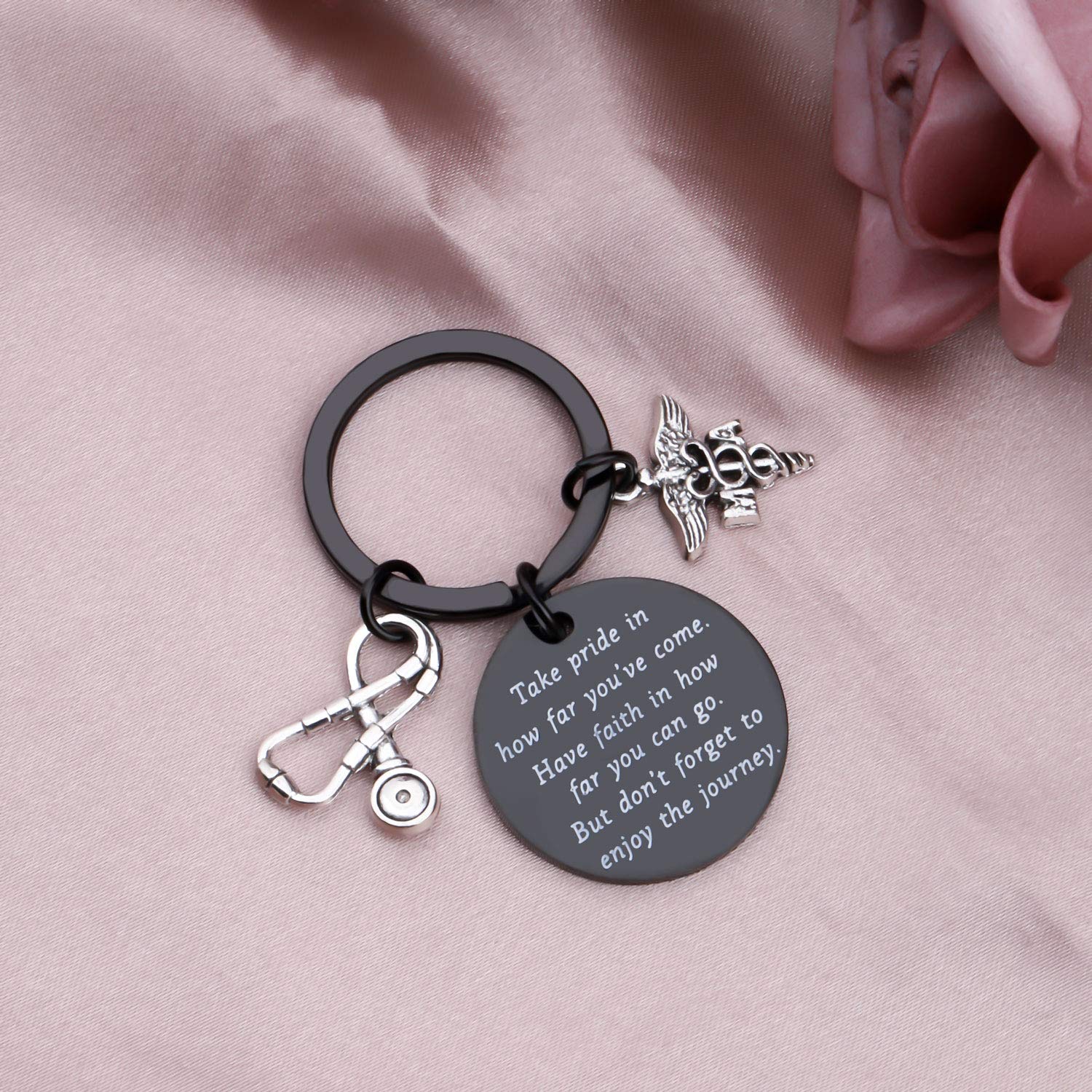 FUSTMW Medical Assistant Graduation Gift - Engraved MA Keychain for Nursing Students & Healthcare Professionals - Perfect for Graduation, Appreciation Gifts & Clinical Work