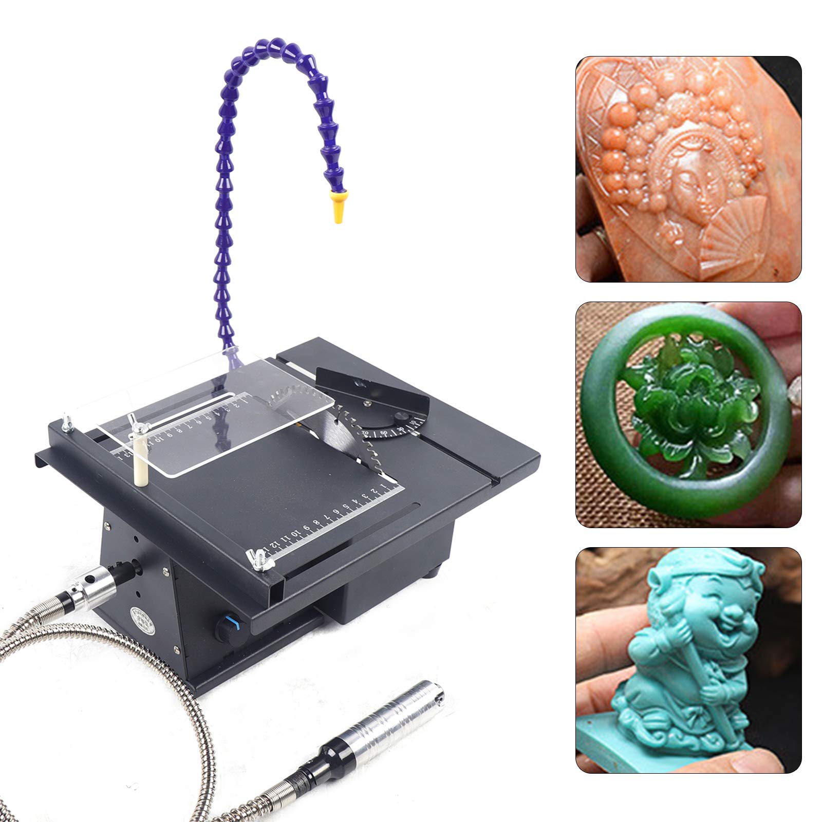 TBVECHI 7-Speed Adjustable Jewelry Polishing Machine for Gemstone, Jade, Cutting, Carving & Milling - 110V Electric Tool - Perfect for Jewelry Making, Lapidary & DIY Craft Projects