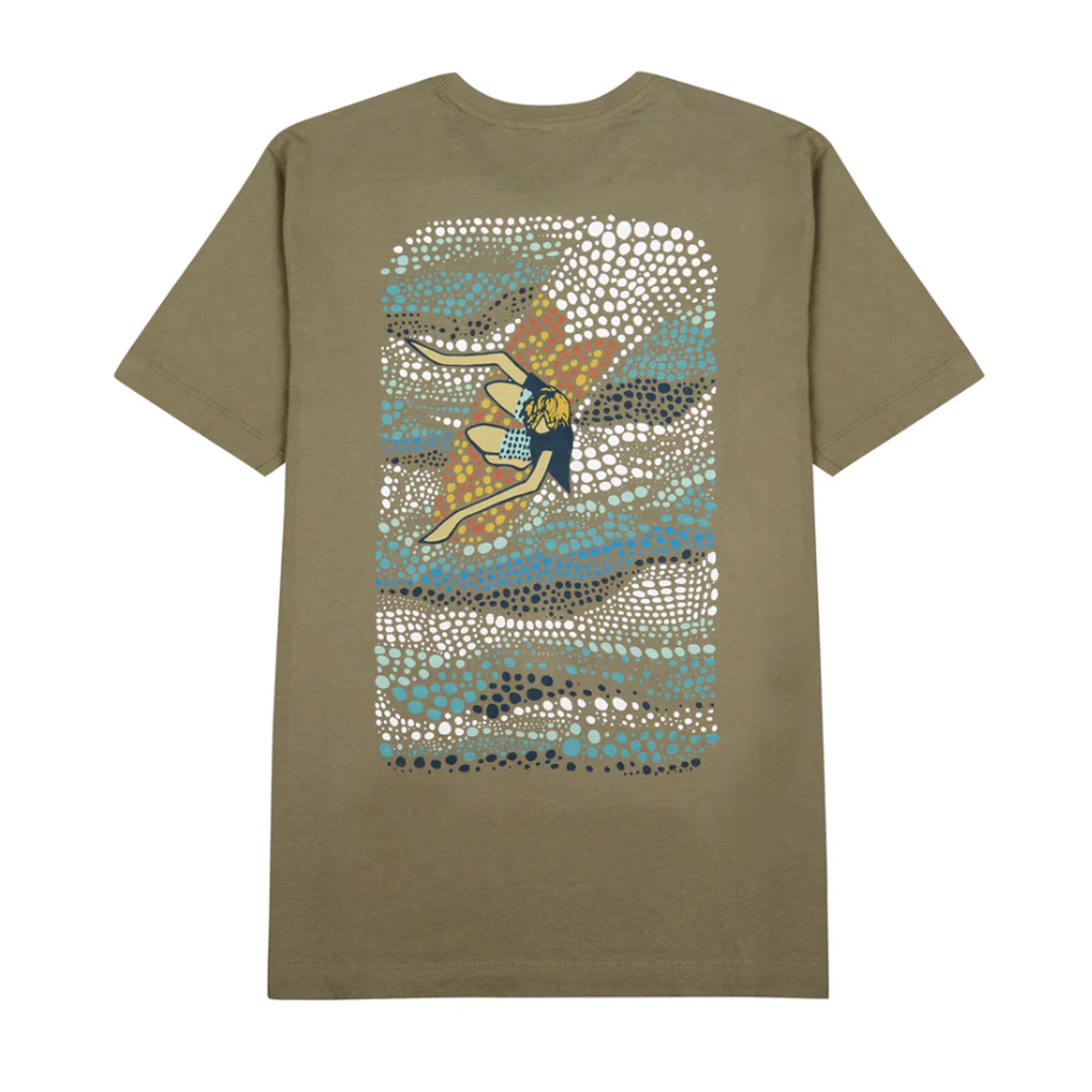 Drifter Surf Andy Davis Cutlet Men's Short Sleeve T-Shirt - Military Green Casual Tee for Surfing, Beach & Outdoor Activities