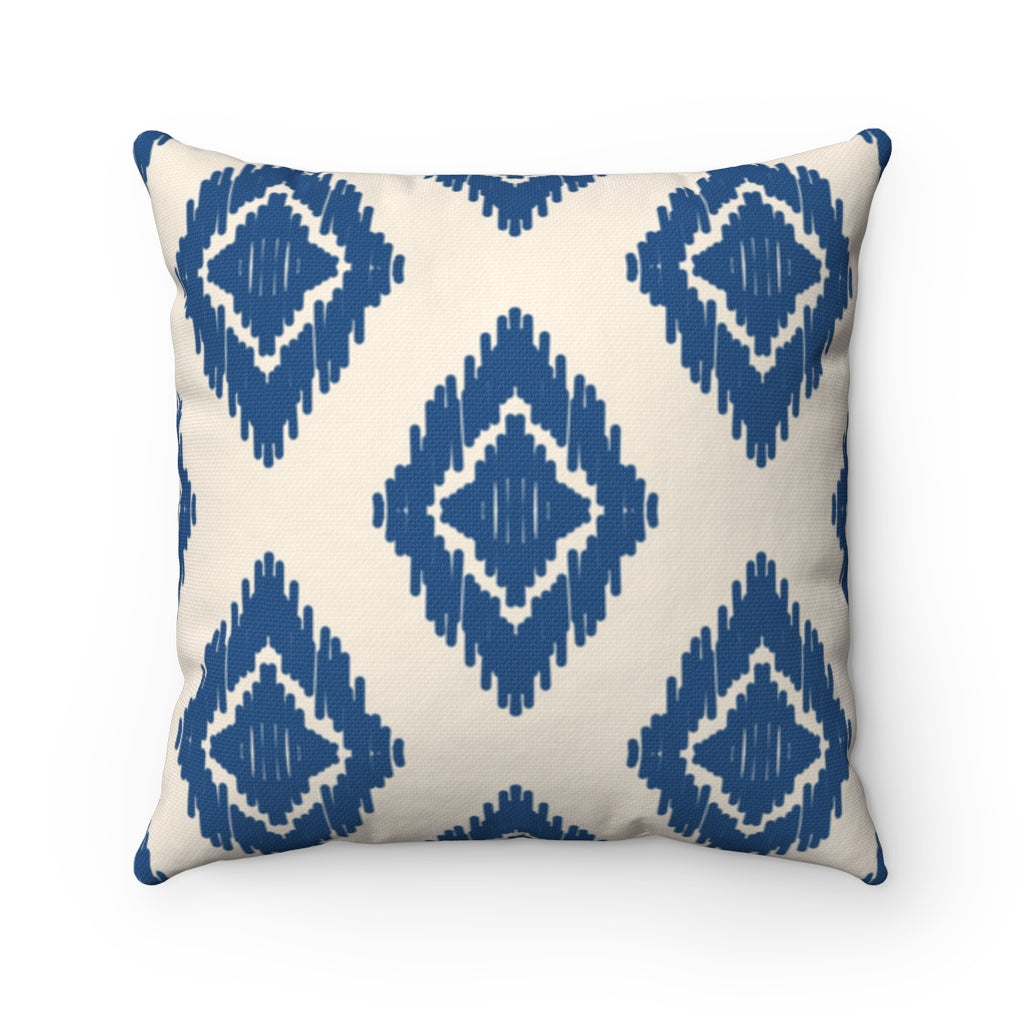 Blue Sands Accent Pillow - 18x18 Inch Square Throw Pillow with Soft Spun Polyester Cover - Perfect for Sofa, Bed & Home Decor