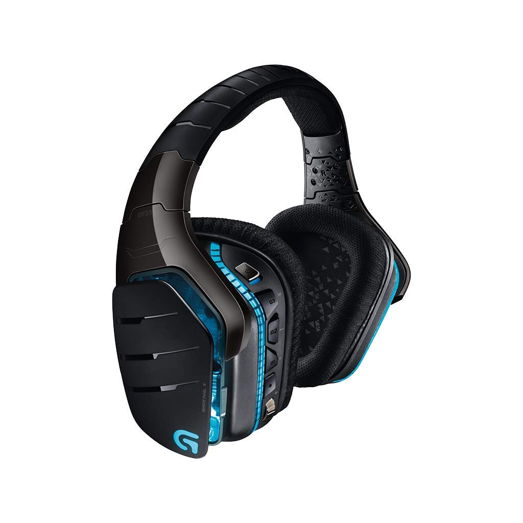 Logitech G933 Artemis Spectrum RGB 7.1 Surround Sound Wireless Gaming Headset - Certified Refurbished for PC, PS4, Xbox | Noise Cancelling Mic & Immersive Audio for Gaming, Streaming & Music
