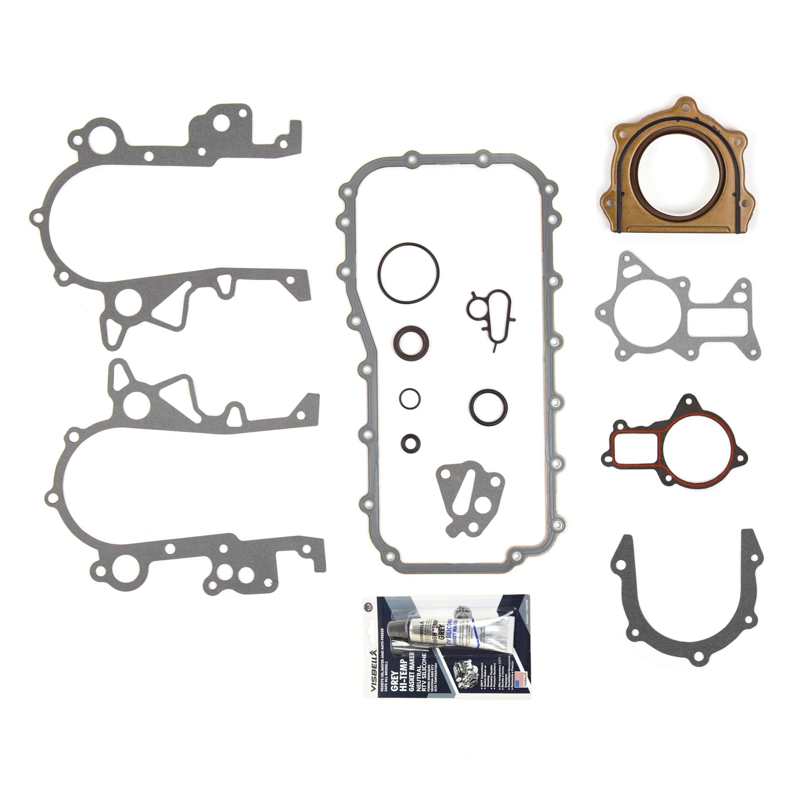 MA-9761322235 Full Gasket Set with Head Bolts Compatible with 2007-2011 Jeep Wrangler 3.8L V6 OHV 12V Engine - Perfect for Engine Rebuilds & Head Gasket Replacement