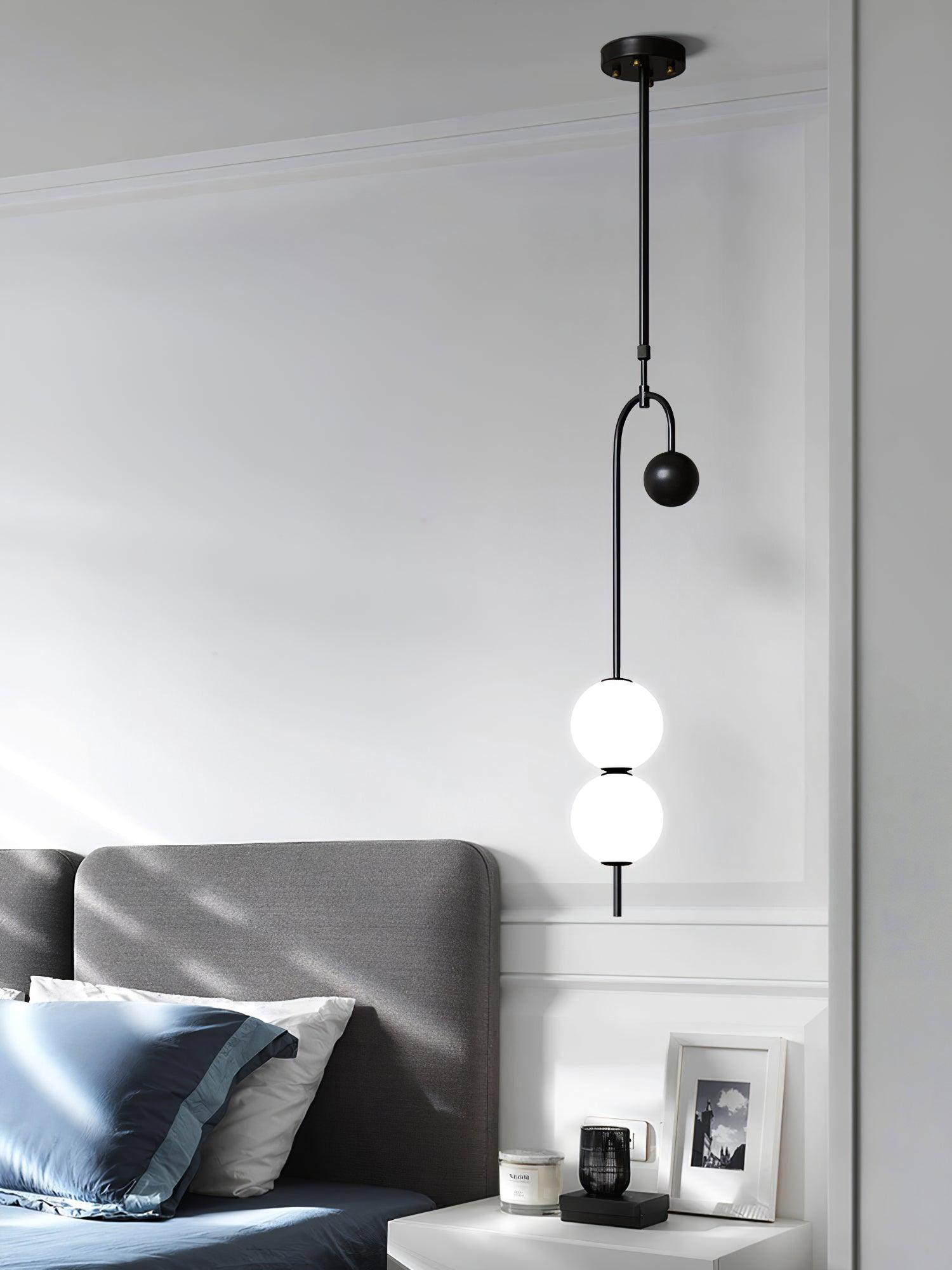 Alina Pendant Light - Modern Glass Hanging Chandelier for Kitchen Island, Dining Room & Bedroom Lighting | Dimmable LED Ceiling Fixture