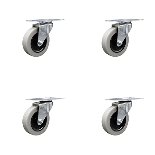 4 Swivel w/Large TP - No Brake - Gray