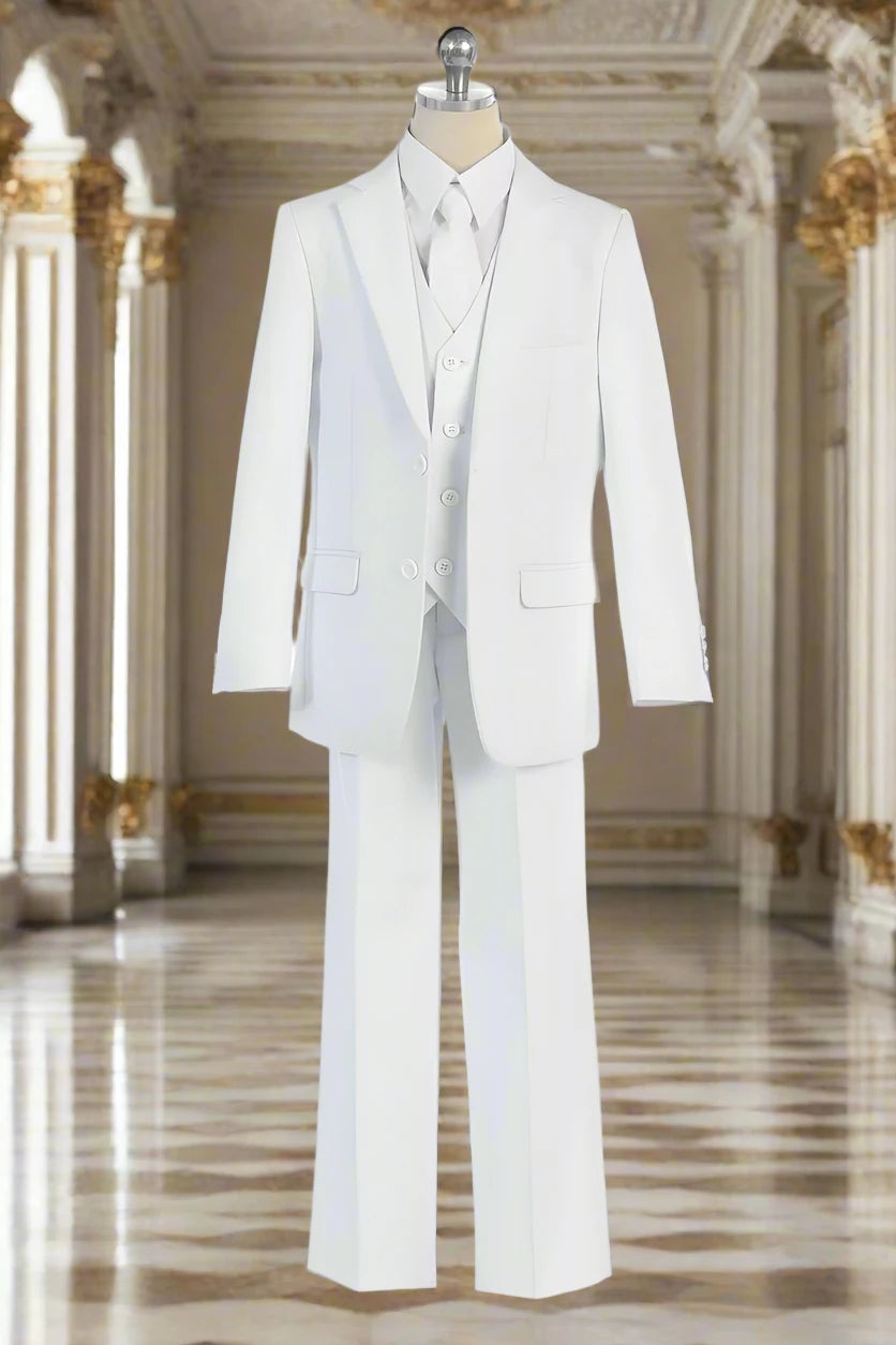 Classic White Suit for Men - Premium Formal Wear (BJ4005 Husky) | Perfect for Weddings, Business Meetings & Special Occasions