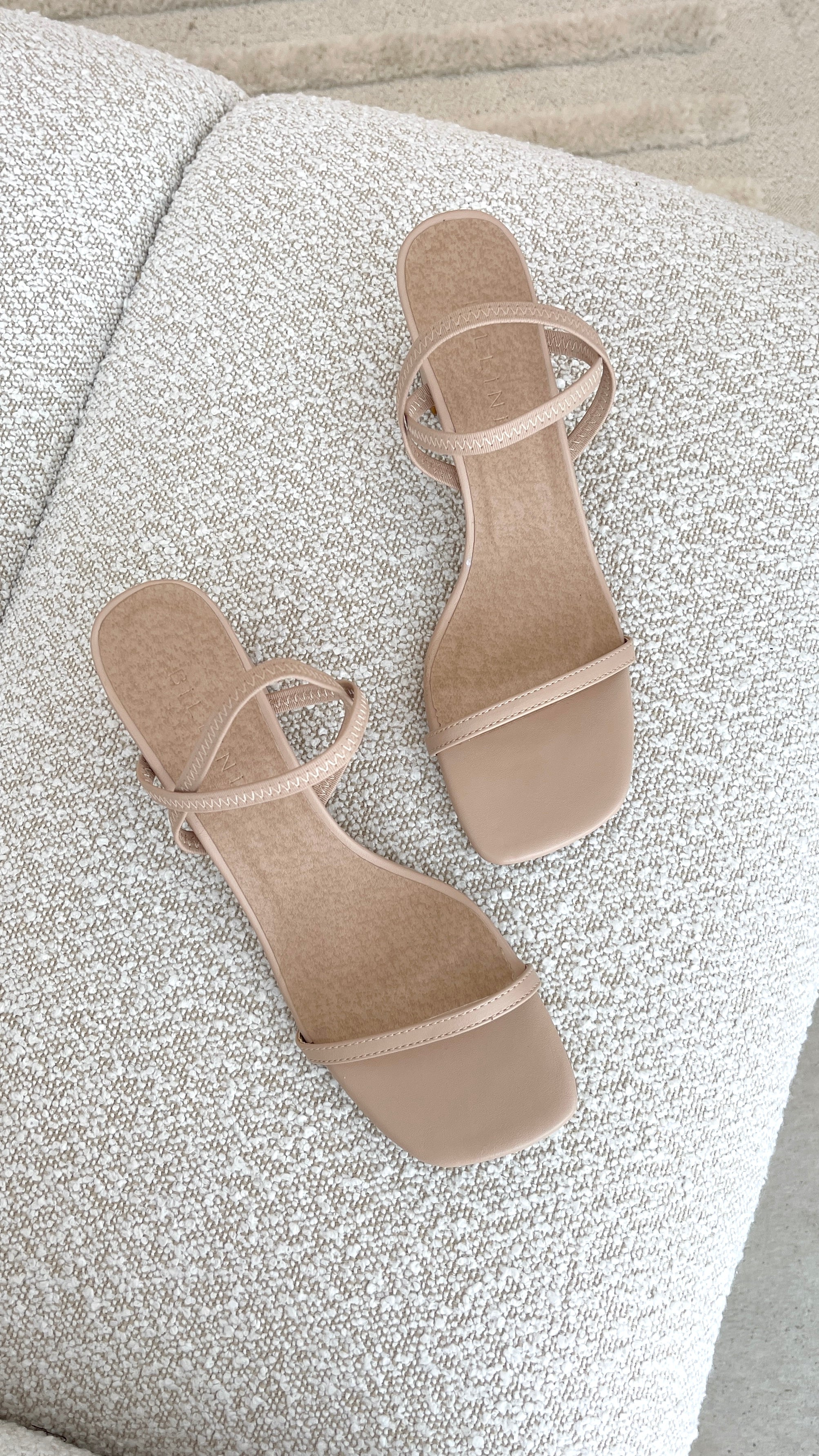 Balton Women's Mule Heels - Comfortable Block Heel Sandals in Nude | Perfect for Office, Party & Summer Outfits