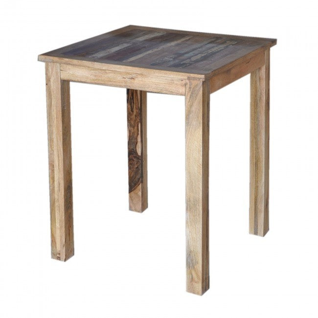 Reclaimed Wood & Mango Wood Square Bar Table - 31.5