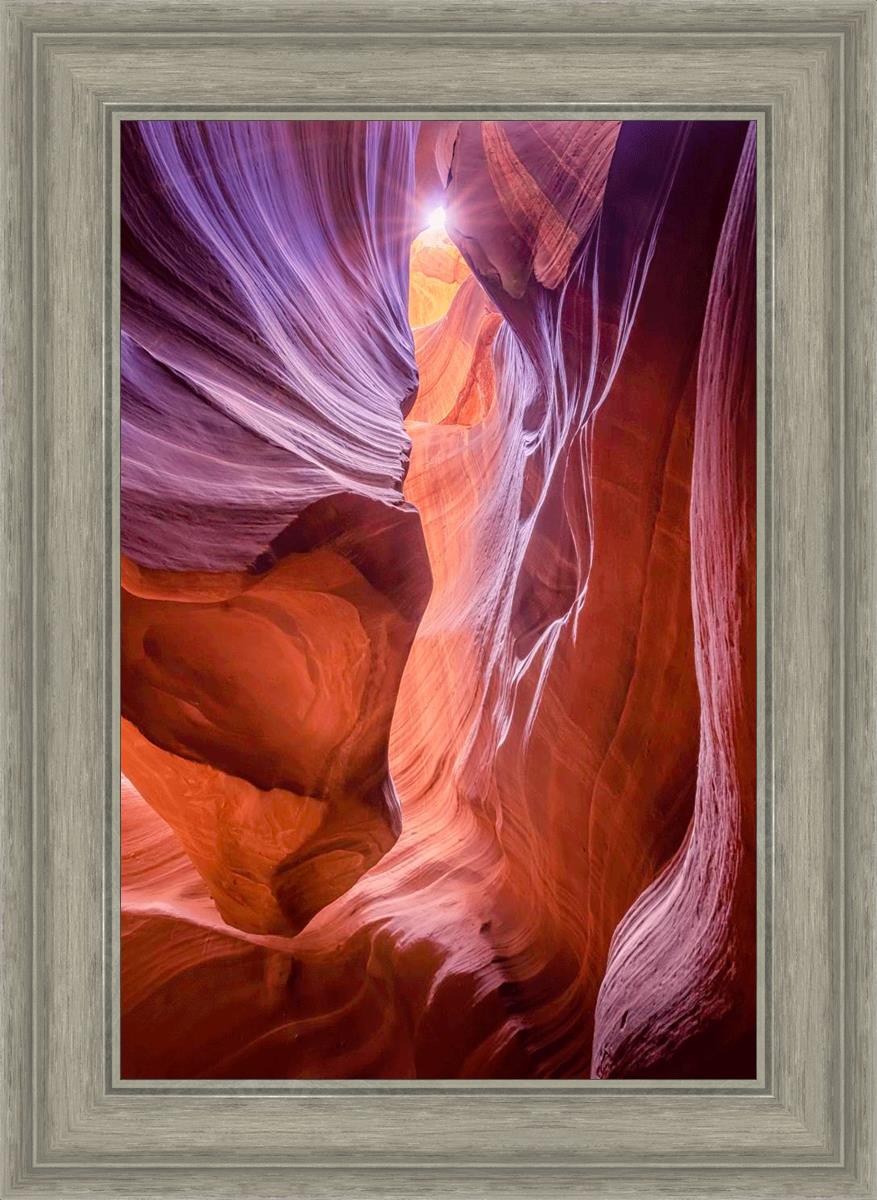 Antelope Canyon Sunburst Wall Art - Stunning Desert Landscape Photography Print for Home & Office Decor | Perfect for Living Room, Bedroom, or Office Wall Display