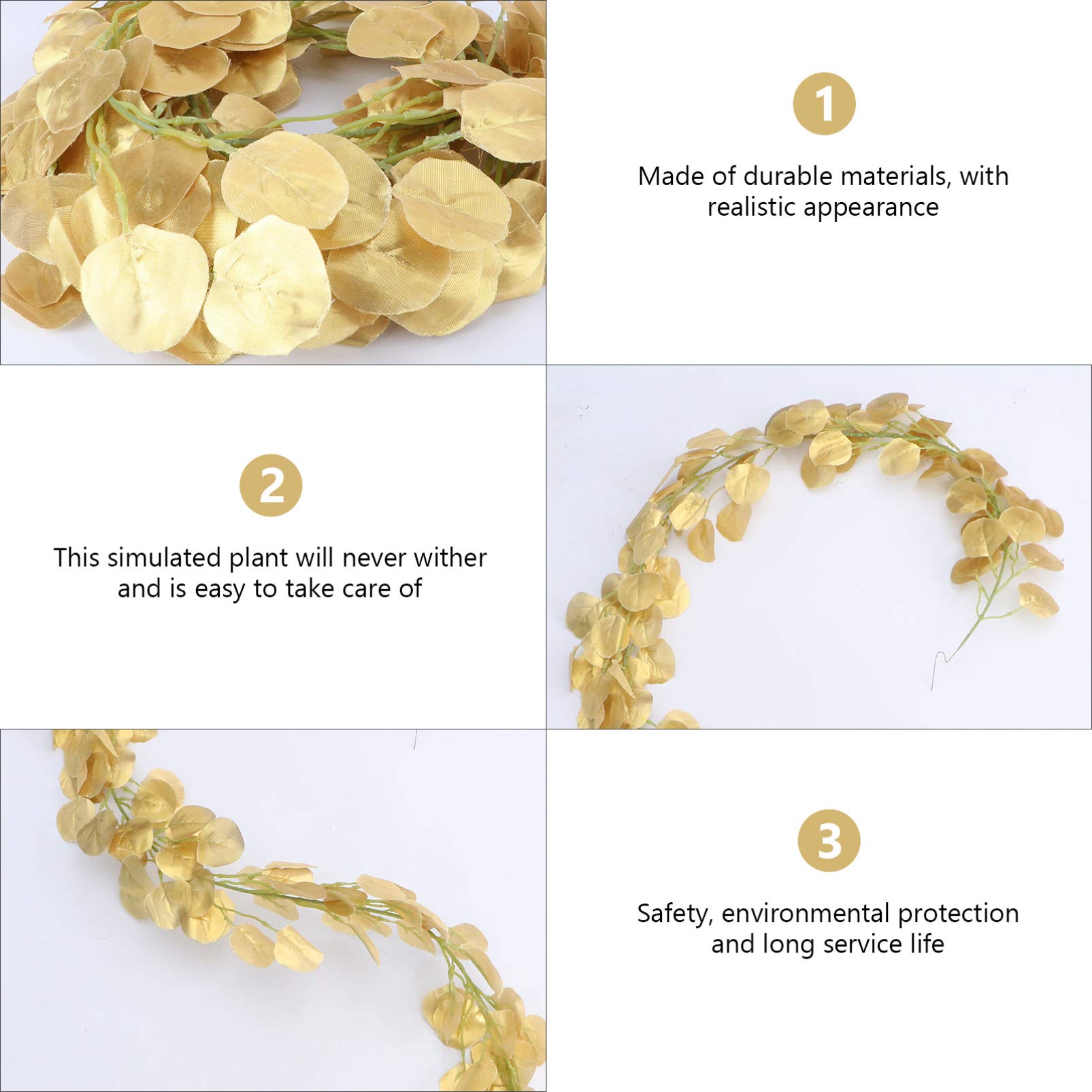 VALICLUD 1pc Artificial Rattan Wedding Garland - Elegant Decorative Hanging Vine for Wedding Party, Banquet, Celebration, Home Decor, Baby Shower & Holiday Decorations