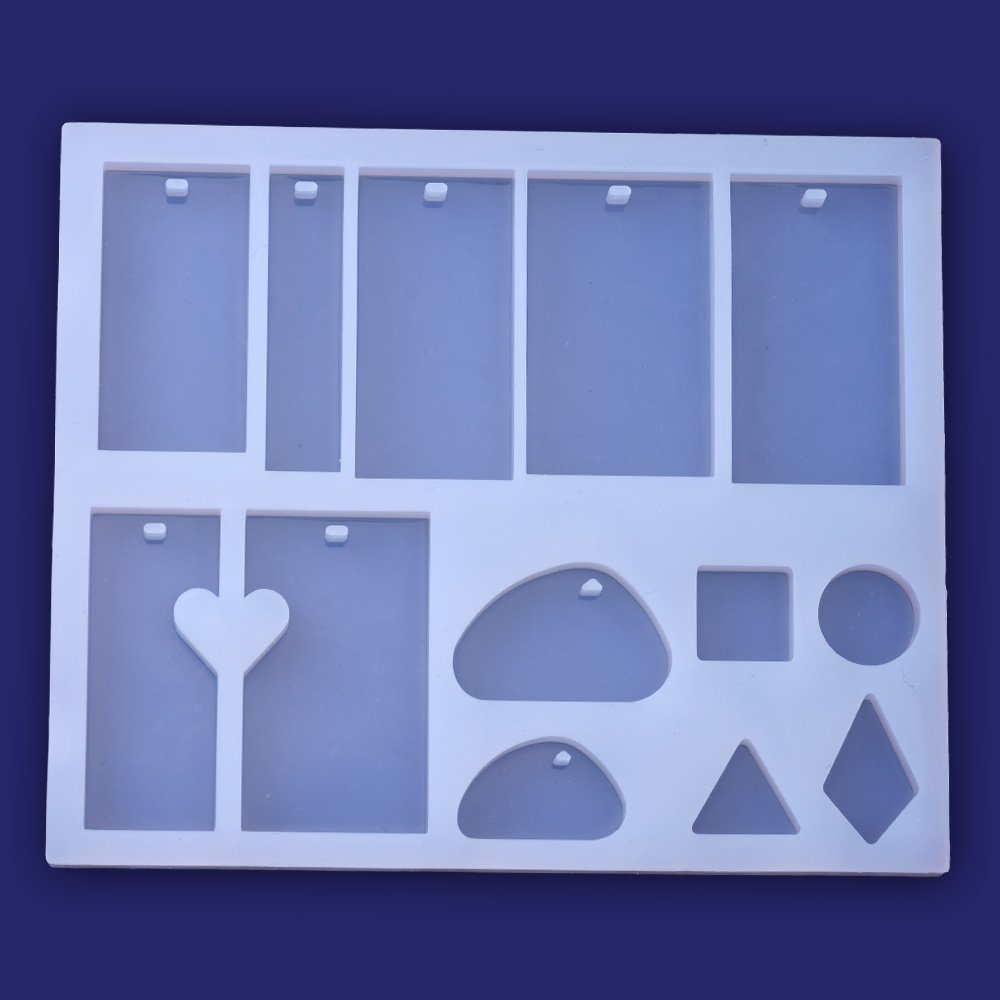 1 PC Silicone Mold for Resin Clay Stone Pendant - Rectangle Shape Hand Tool for DIY Jewelry Making, Craft Decoration | Perfect for Necklace Charms, Keychains & Home Decor Projects