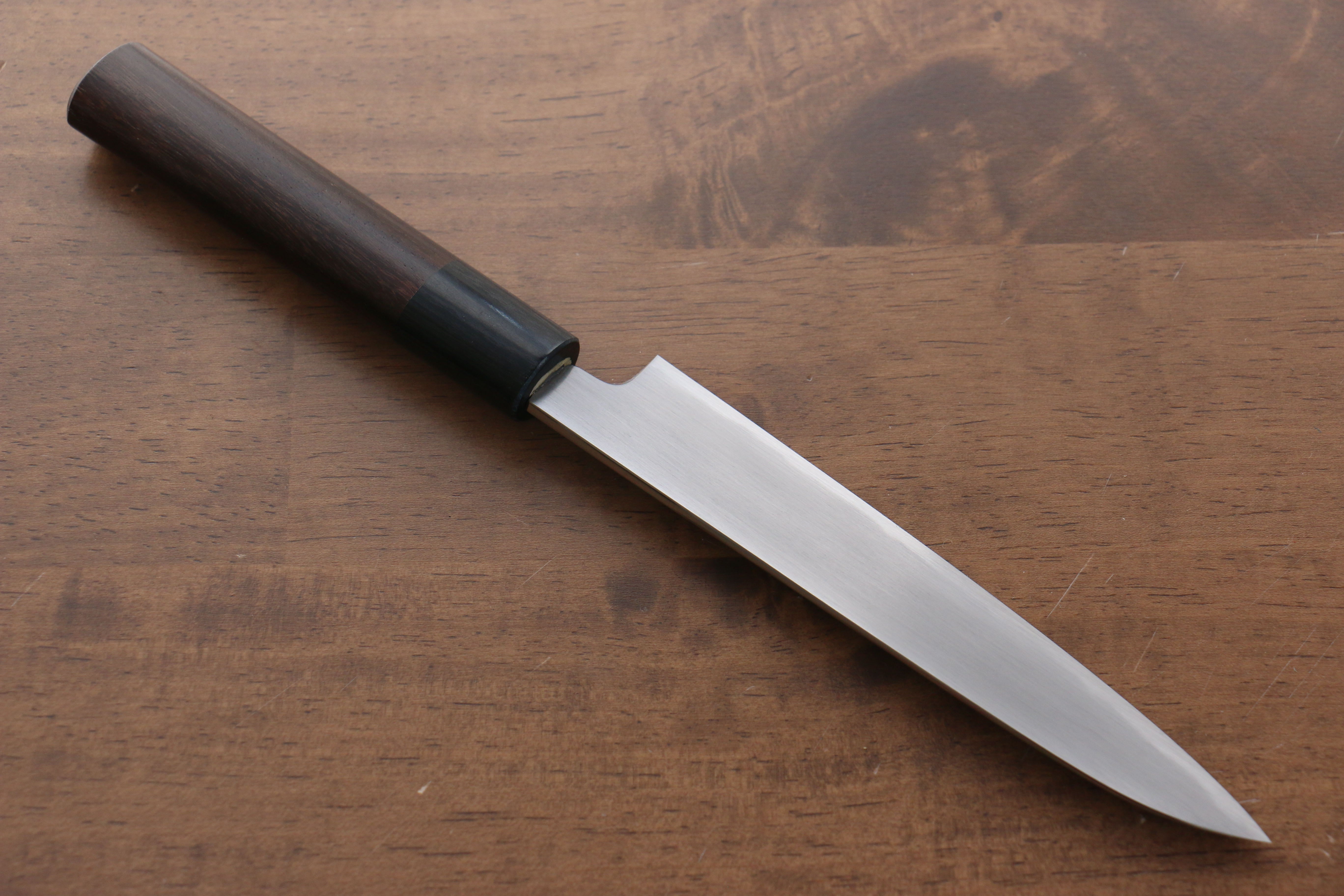 Jikko White Steel No.2 Petty Utility Knife 150mm with Shitan Handle - Perfect for Slicing, Peeling & Precision Kitchen Tasks