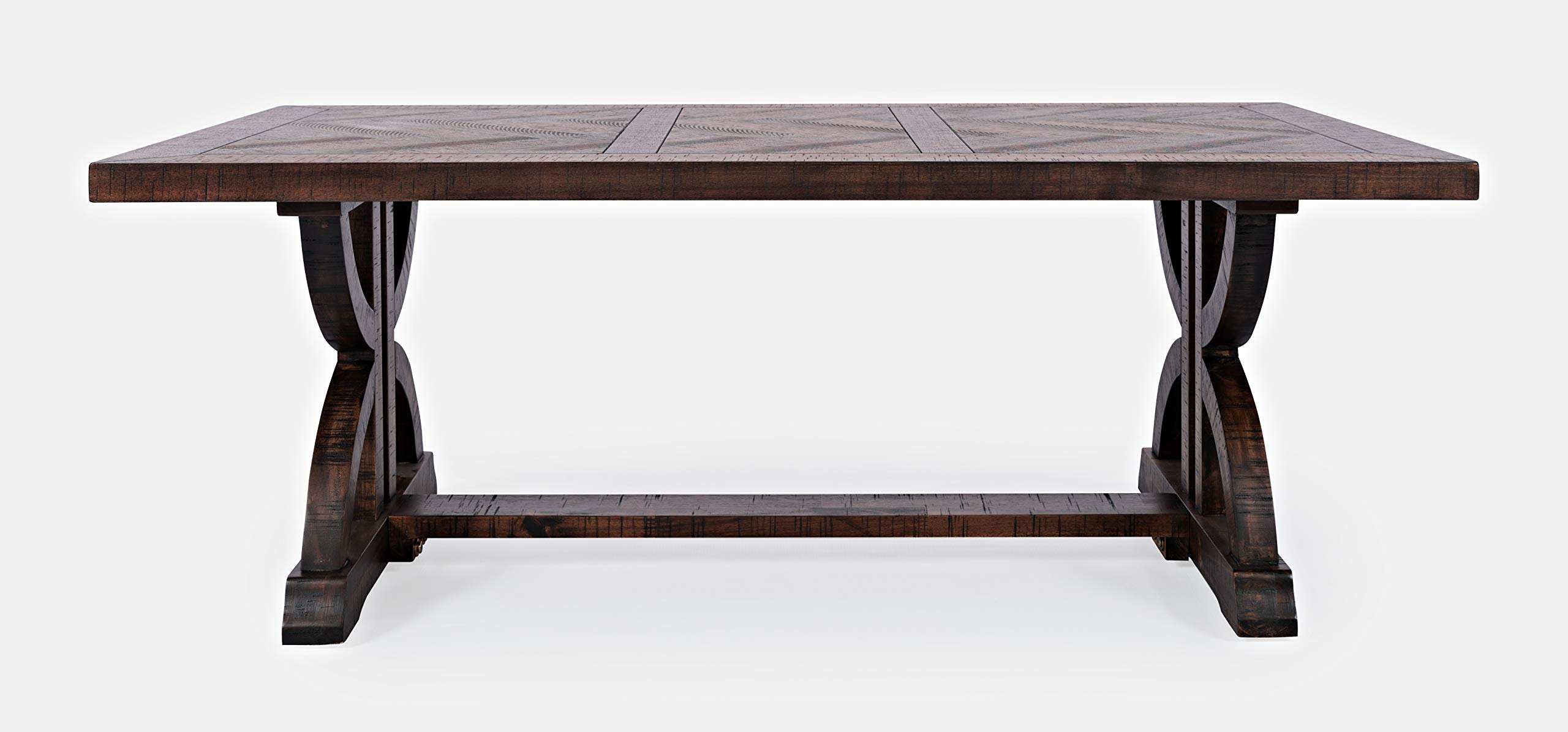 Jofran Inc. Fairview Rustic Trestle Coffee Table - Solid Wood Farmhouse Style Living Room Furniture for Home Decor | Perfect for Living Room, Lounge, or Office