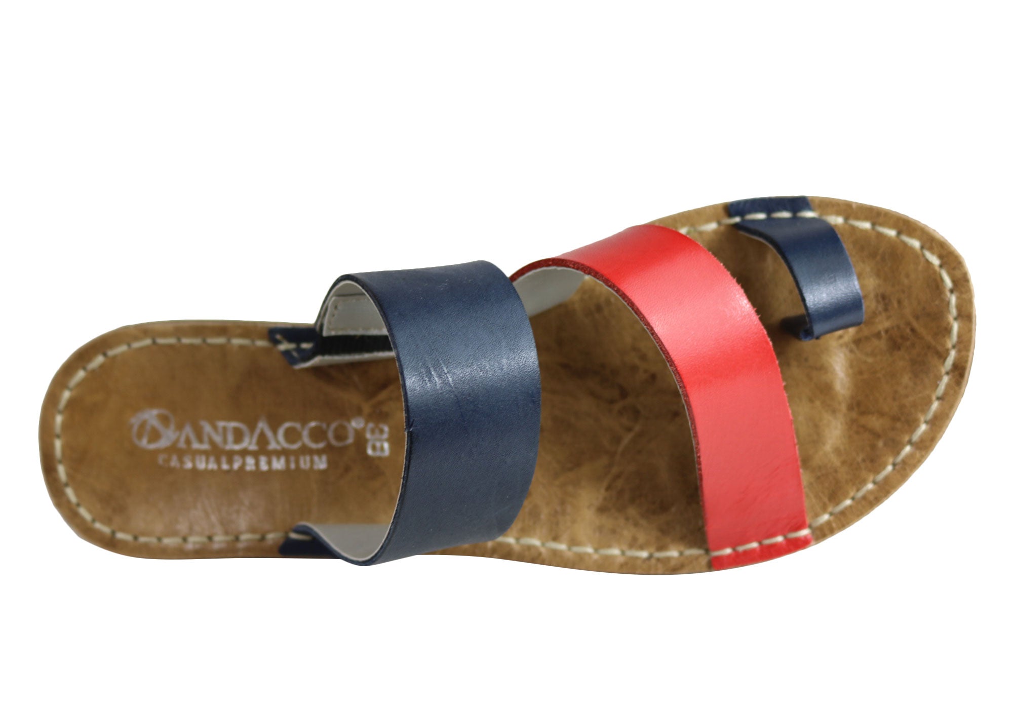 Andacco Felica Women's Comfort Leather Thongs Sandals - Handmade in Brazil - Perfect for Beach, Pool & Summer Vacations
