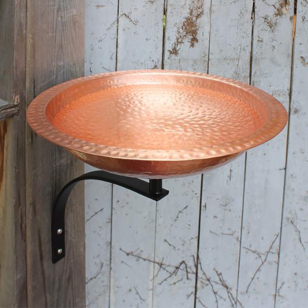 Handmade Hammered Solid Copper Birdbath Bowl - Outdoor Garden Decor for Birds - Perfect for Backyard, Patio, and Wildlife Habitat