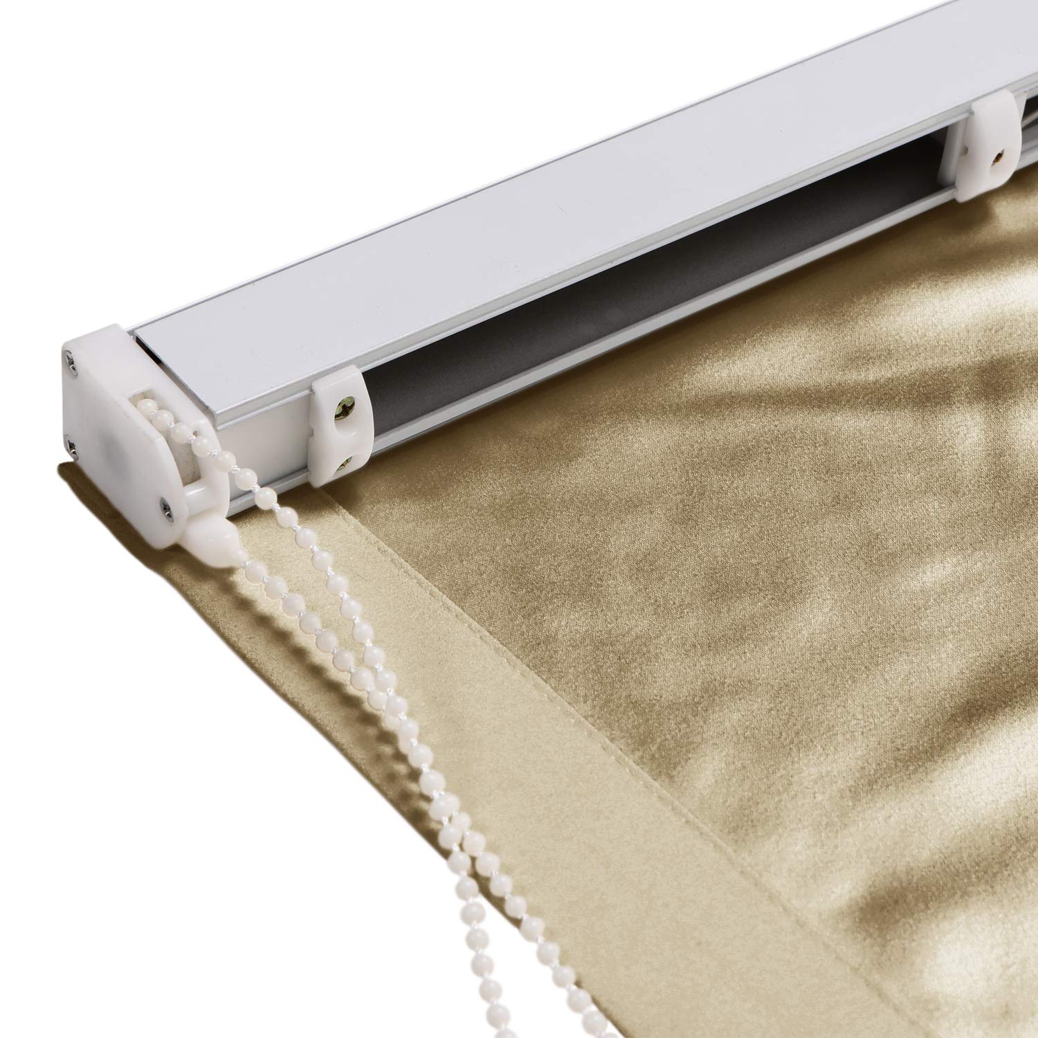 Blackout Roman Shades for Bedroom - Linen Window Blinds with Room Darkening Effect - Perfect for Living Room, Kids Room & Office - Khaki Color - 1 Panel - Ideal for Light Control & Privacy