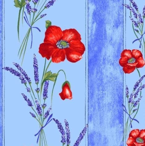 Poppies, Light Blue