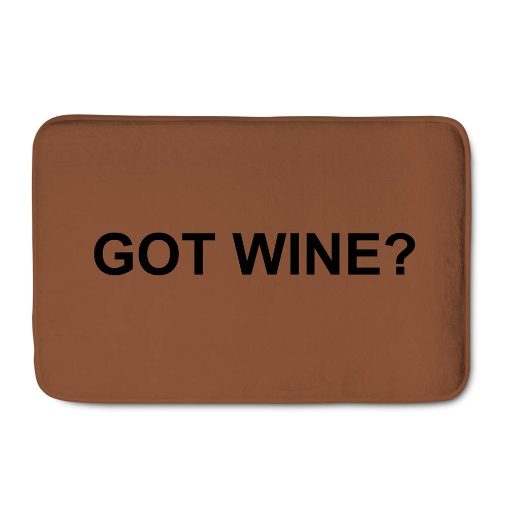 Funny 'Got Wine' Brown Welcome Mat - Non-Slip Indoor/Outdoor Doormat for Entryway, Living Room - Perfect for Christmas, Halloween, Housewarming Gifts & Party Decorations