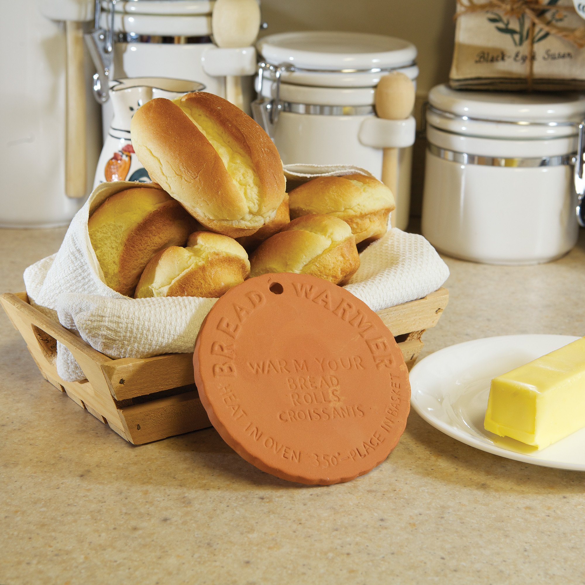 Fox Run Terra Cotta Bread Warmer - Keep Bread Fresh & Warm | Perfect for Kitchens, Bakeries, and Home Baking