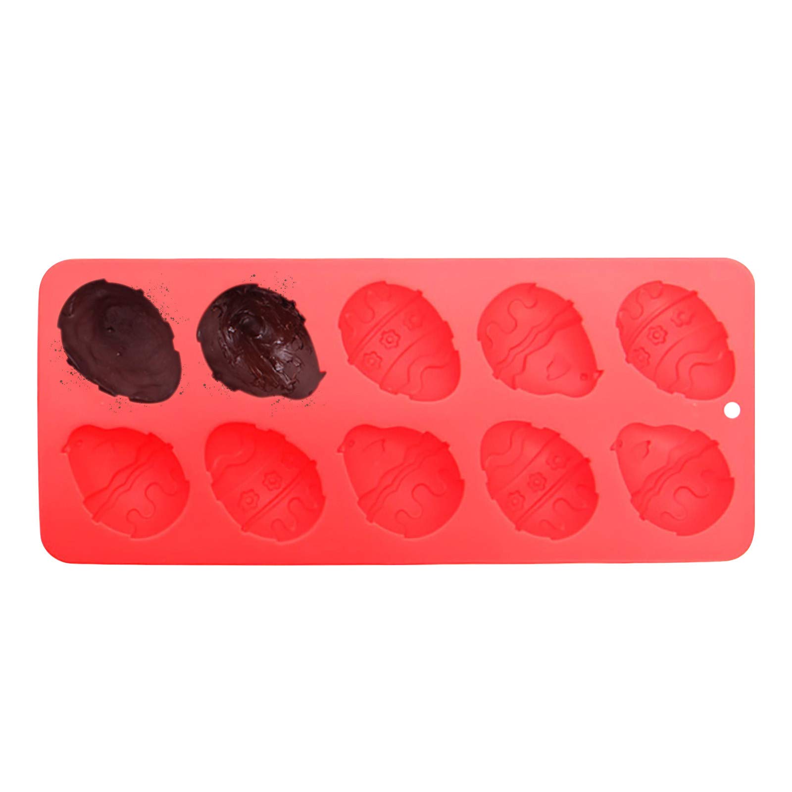 Premium Silicone Baking Mold - 10 Cavity Chocolate Cake Soap Mold for Easter Cupcakes, Muffins & DIY Treats | Reusable Ice Tray & Baking Tools for Home Kitchen, Party Desserts & Holiday Crafts
