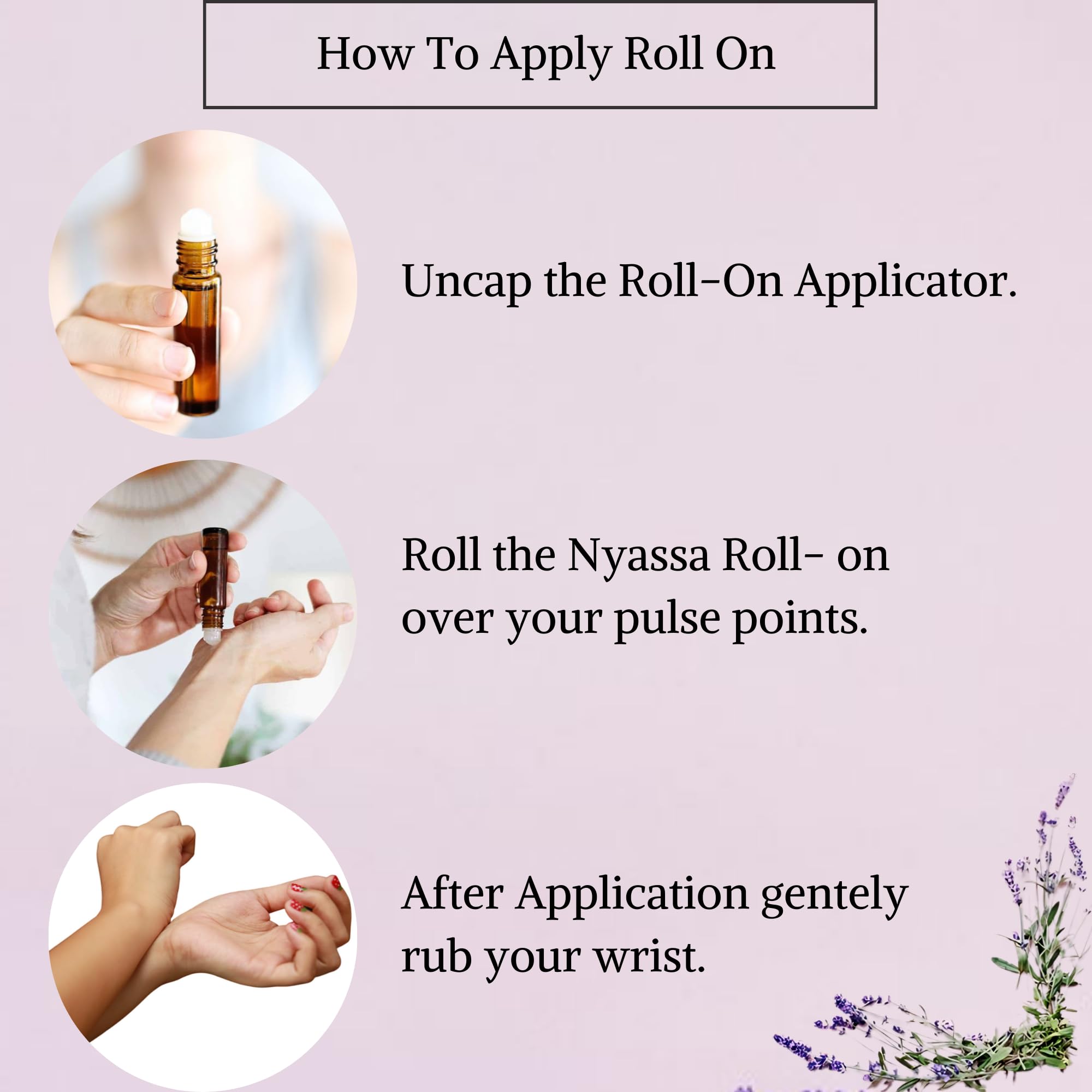 Nyassa French Lavender Essential Oil Roll On 10ml - Pure Jojoba Oil & Fragrance Oil Blend for Stress Relief, Sleep Aid & Aromatherapy - Perfect for Travel, Office & Home Relaxation