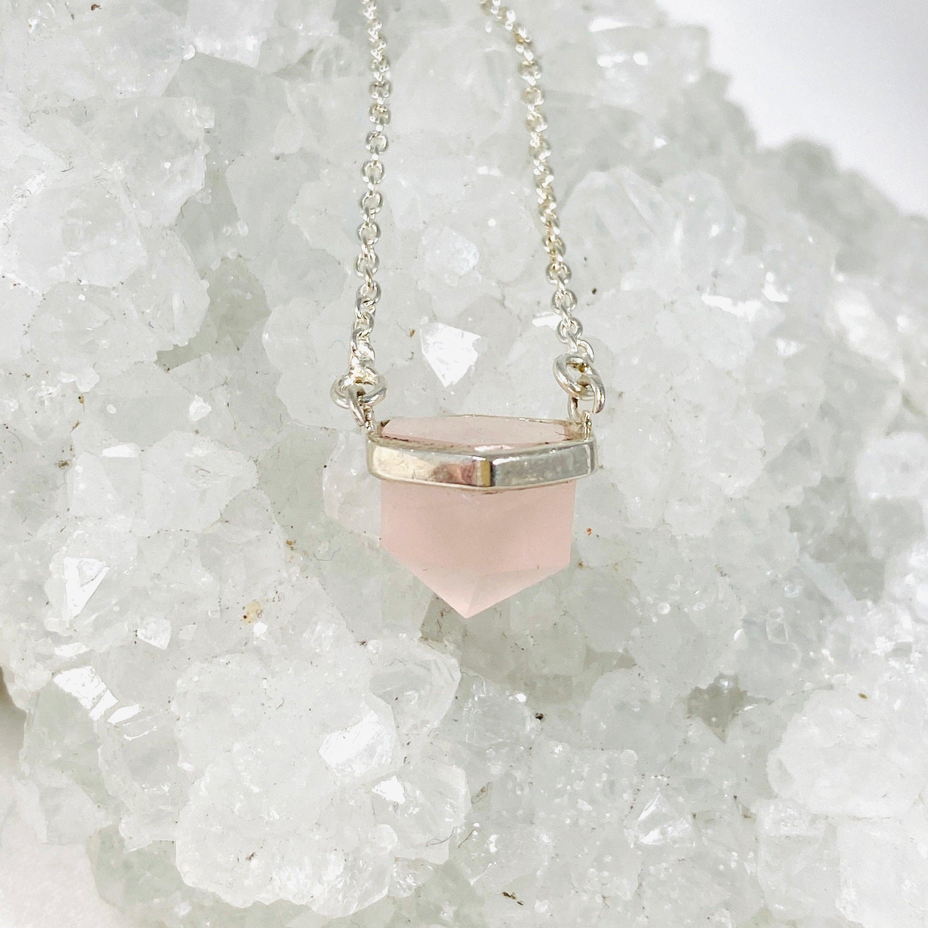 Gemstone Point Necklace NK145 - Elegant Crystal Pendant Jewelry for Women, Perfect for Parties, Weddings & Special Occasions