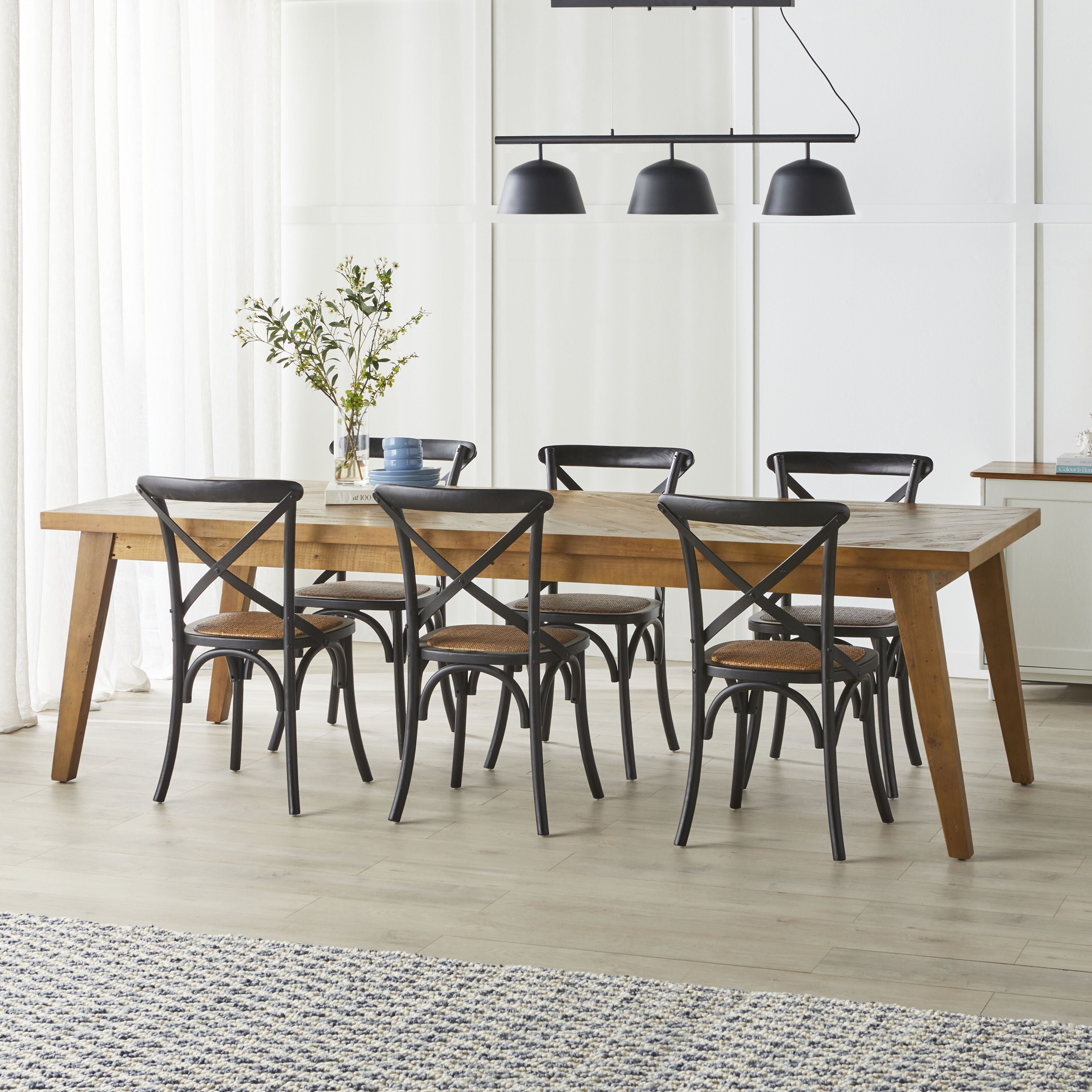 Anglesea 3-Light Modern Metal Pendant Light Fixture - Charcoal Finish, 47.2