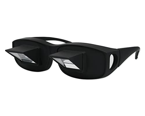 DS. DISTINCTIVE STYLE Lazy Glasses - 90 Degree Prism Reading Glasses for Lying Down, Bed & Sofa Reading - Hands-Free Mirror Glasses for Books, Tablets & Relaxation