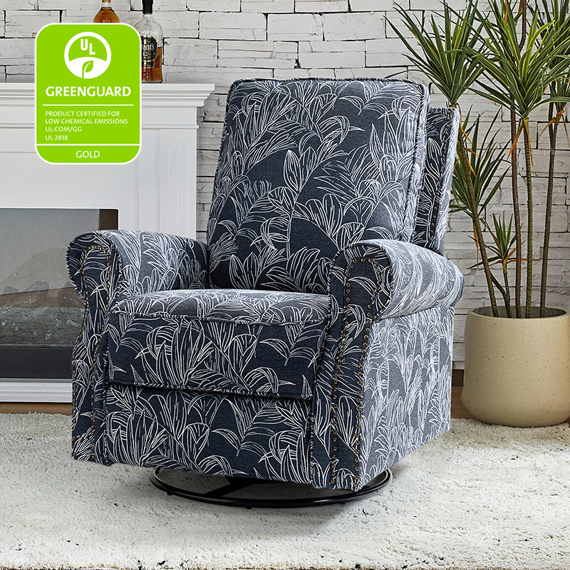 Comfortable Nikola Swivel Glider Recliner Chair - 360° Rotation & Smooth Gliding Motion - Perfect for Living Room, Nursery, or Home Theater Relaxation