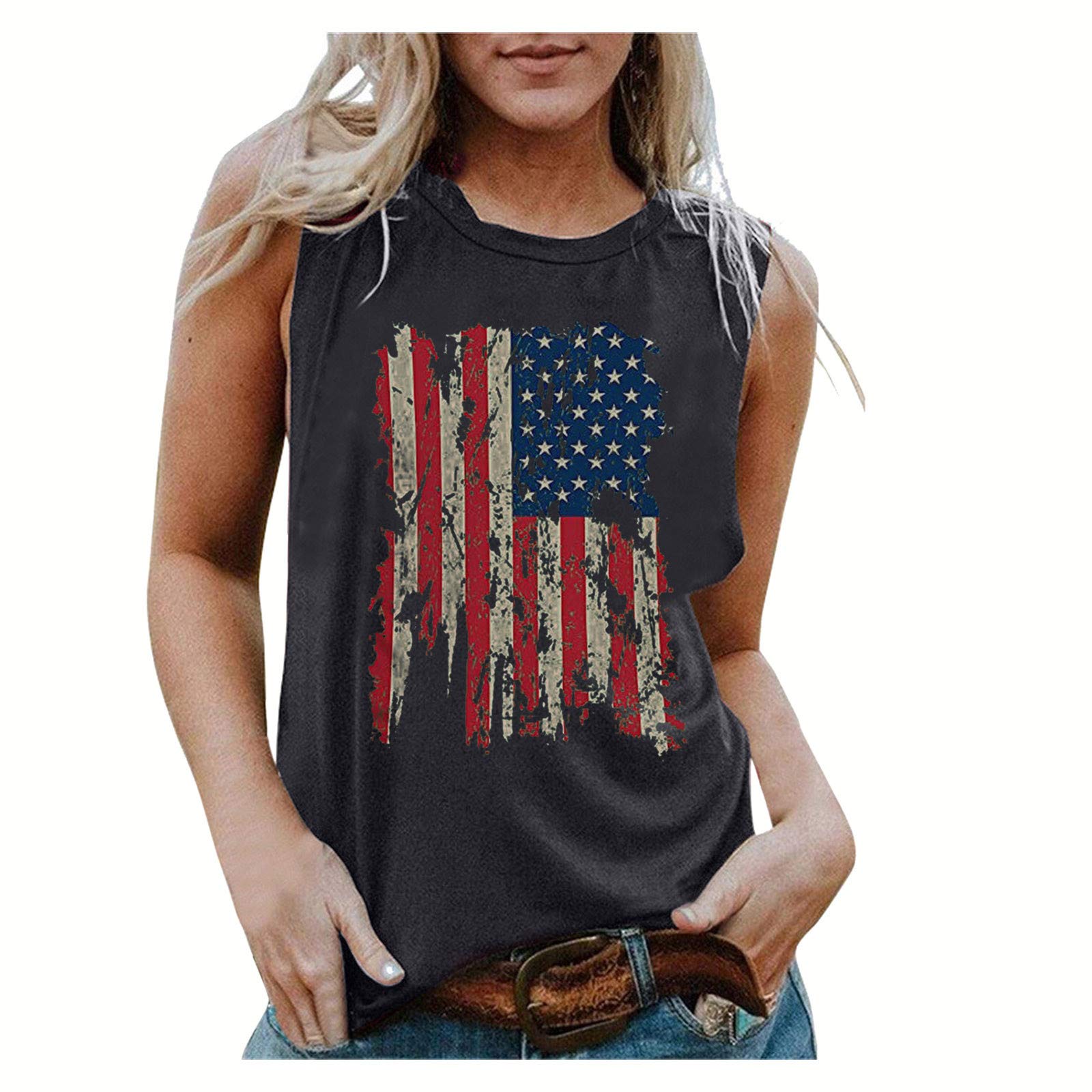 Gibobby Women's Sleeveless V-Neck Tank Tops - Summer Loose Casual Blouses for Work, Beach & Everyday Wear