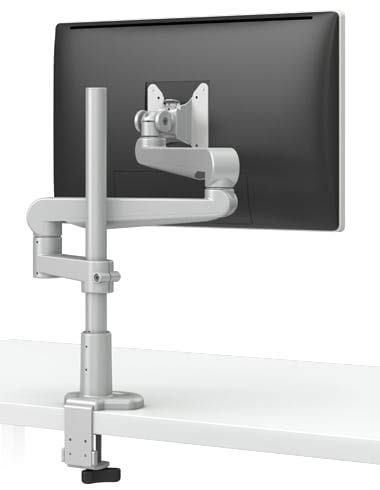 EVOLVE1-FF-SLV Single Monitor Arm Mount - Adjustable VESA Desk Stand for 13-32 inch Screens - Perfect for Home Office, Gaming Setup & Workspace Ergonomics