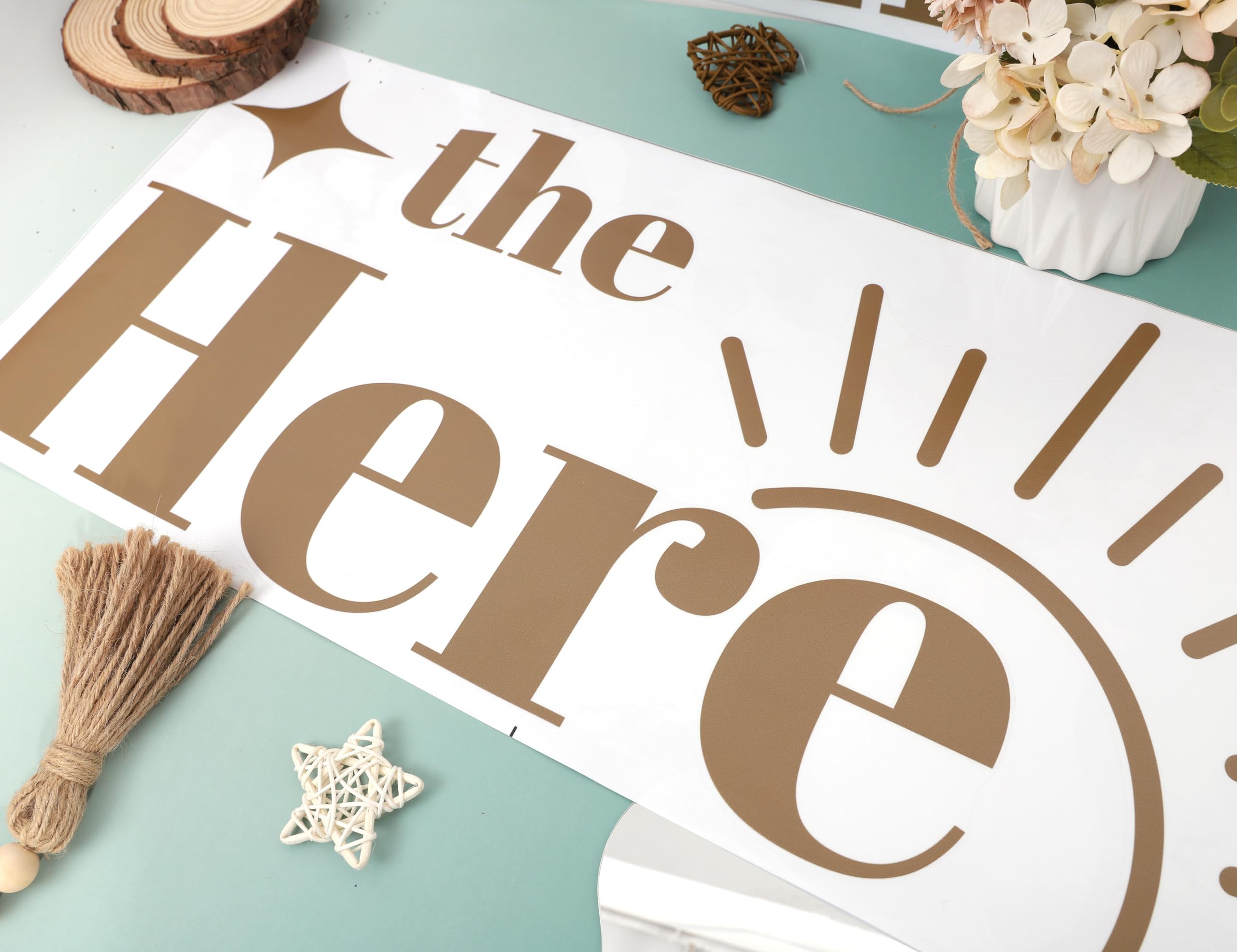 Gender Reveal Wall Decal - Bohemian Sun Baby Shower Decor for Boy or Girl, Nursery Room Mural, Birthday Party Backdrop & Photo Prop - Perfect for Baby Showers, Gender Reveal Parties and Newborn Celebrations
