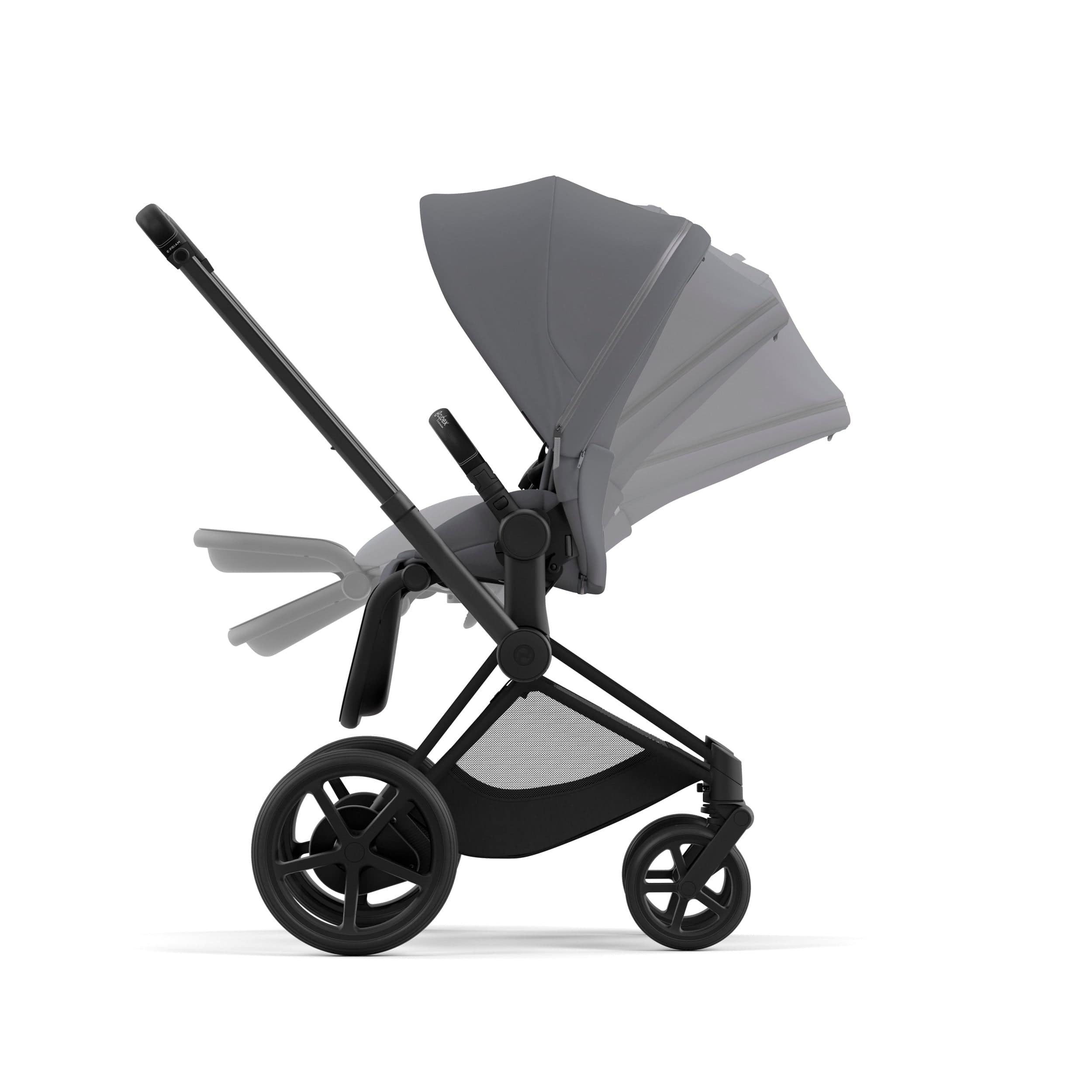 Cybex ePriam 2 Complete Stroller - Matte Black/Black | Premium Baby Stroller with Adjustable Seat & Shock Absorption | Perfect for City Walks, Travel & Everyday Use