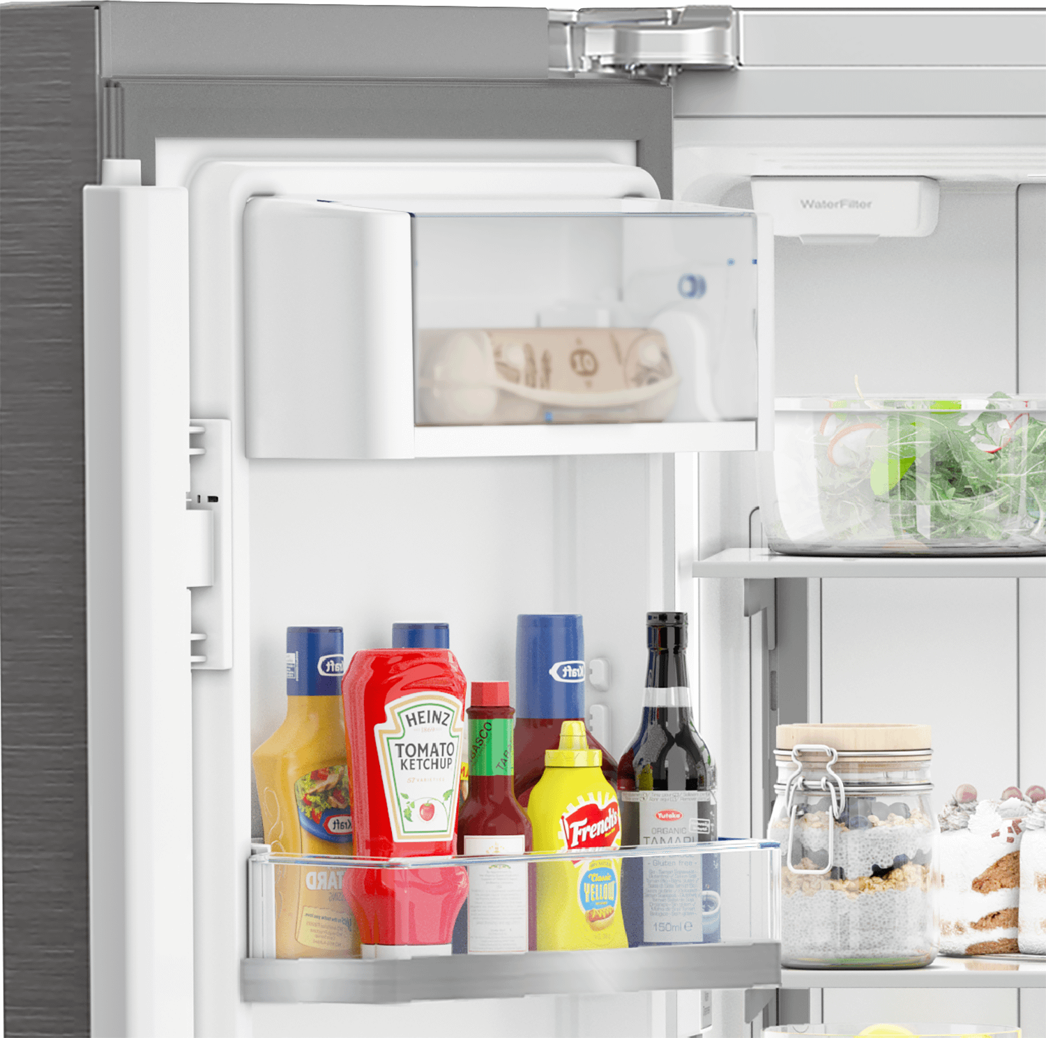 Beko BFFD3614ZSS 36 Inch French Door Refrigerator with HarvestFresh Technology - Energy Efficient Stainless Steel Smart Fridge for Modern Kitchens & Large Families
