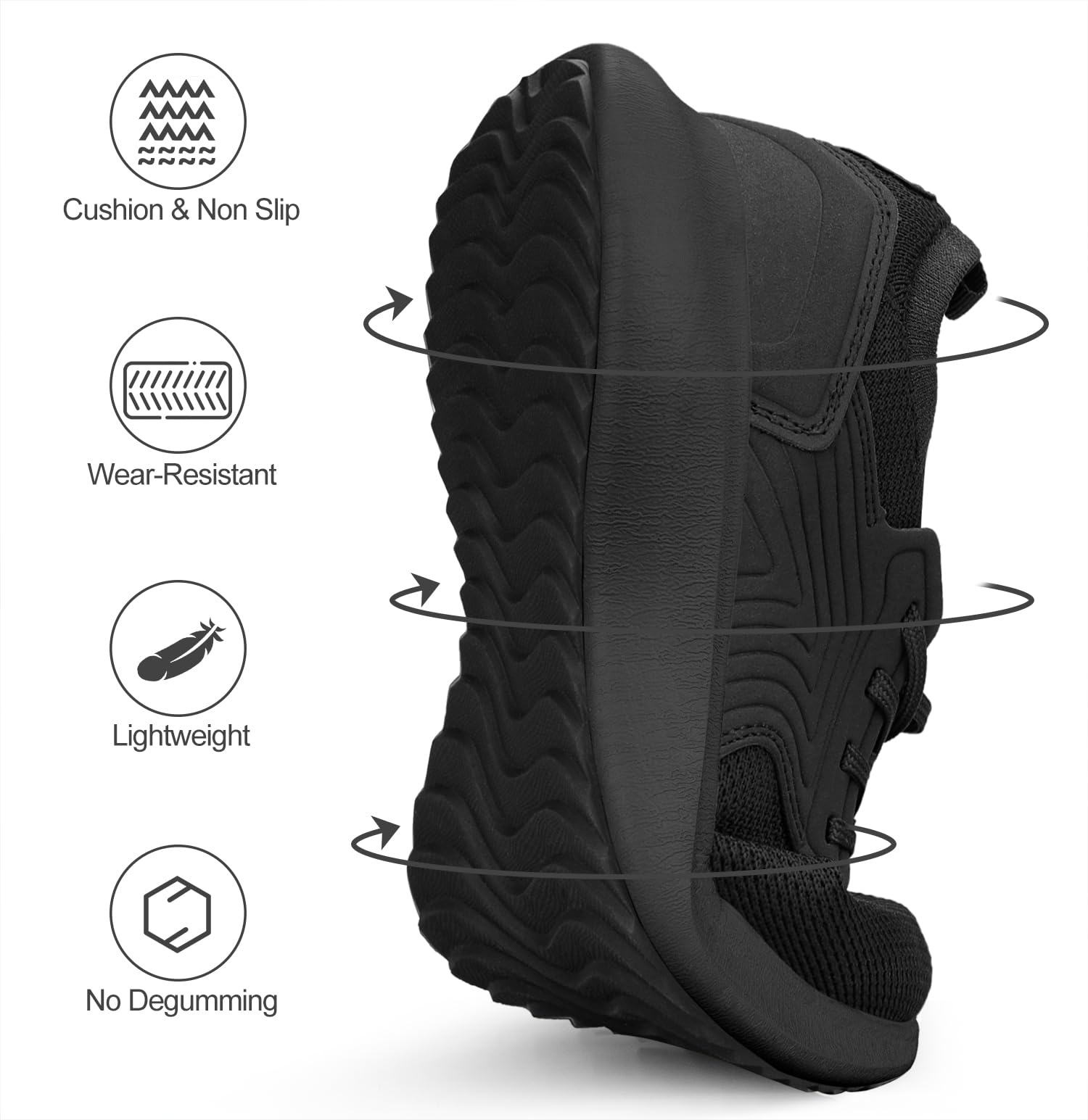 Abboos Women's Lightweight Memory Foam Slip-On Sneakers - Comfortable Walking & Running Shoes for Gym, Tennis & Athletic Activities | Perfect for Workouts, Jogging & Casual Wear