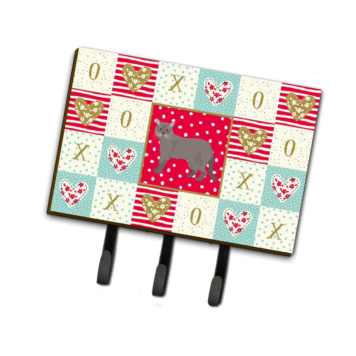 European Burmese Cat Love Leash & Key Holder Hooks - Colorful Wall Decor for Pet Lovers | Perfect for Home, Office & Gift Giving