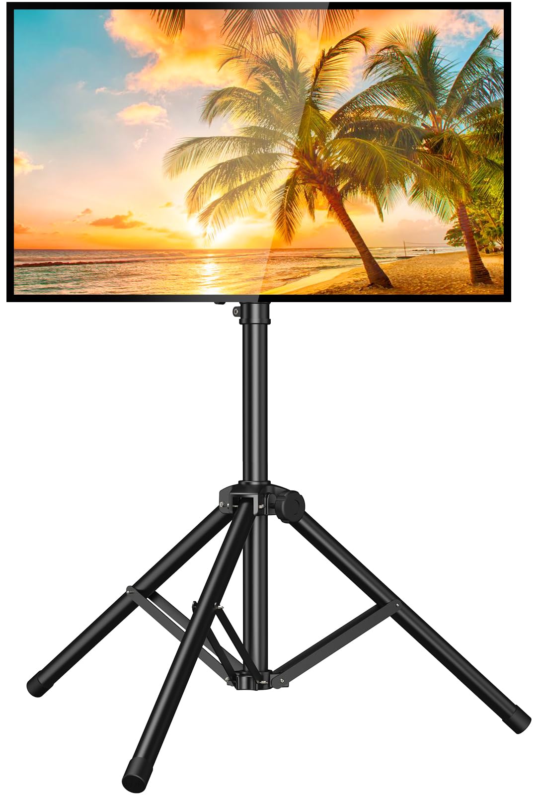 PERLESMITH Universal TV Floor Stand for 37-85 Inch Flat Screen TVs - Height Adjustable TV Tripod Stand with 600x400mm VESA Mount, Supports LED/LCD/OLED TVs up to 110lbs - Perfect for Living Room, Bedroom & Home Theater Setup