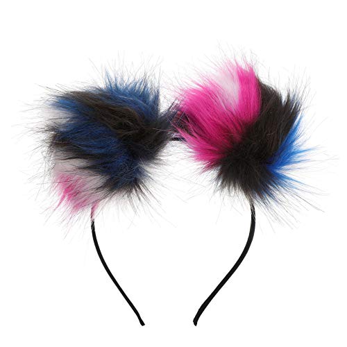 Minkissy Fluffy Faux Fur Ear Headbands for Women & Girls - Cute Hair Accessories for Parties, Halloween, Cosplay & Everyday Outfits