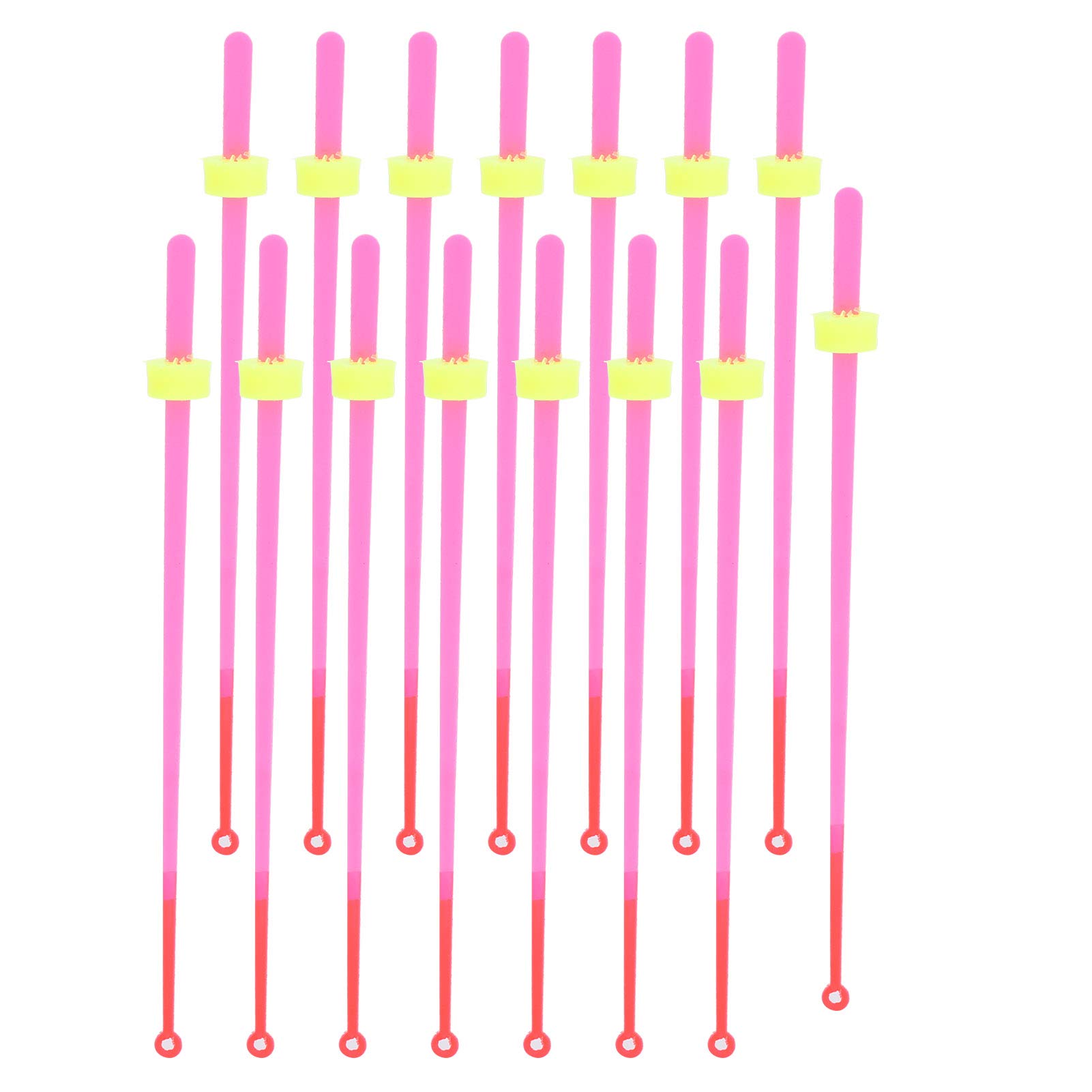 Salaty Fishing Rod Tips - 15Pcs Rose Red ABS Ice Fishing Pole Front Sections | Portable Replacement Tips for Sea, Lake & Ice Fishing | Perfect Gift for Fishing Enthusiasts (Great for Winter Ice Fishing & Summer Angling)