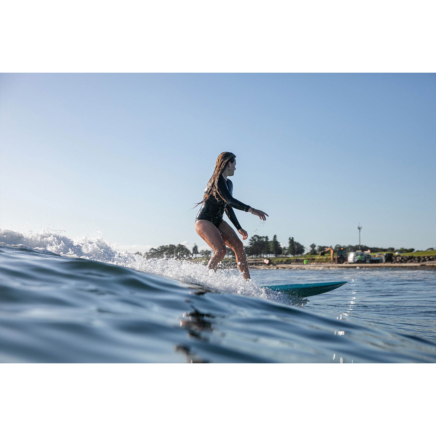 Modern Highline 2.0 6'9 PU Clear Surfboard - Premium Performance Longboard for All Skill Levels | Perfect for Wave Riding, Cruising & Beach Fun