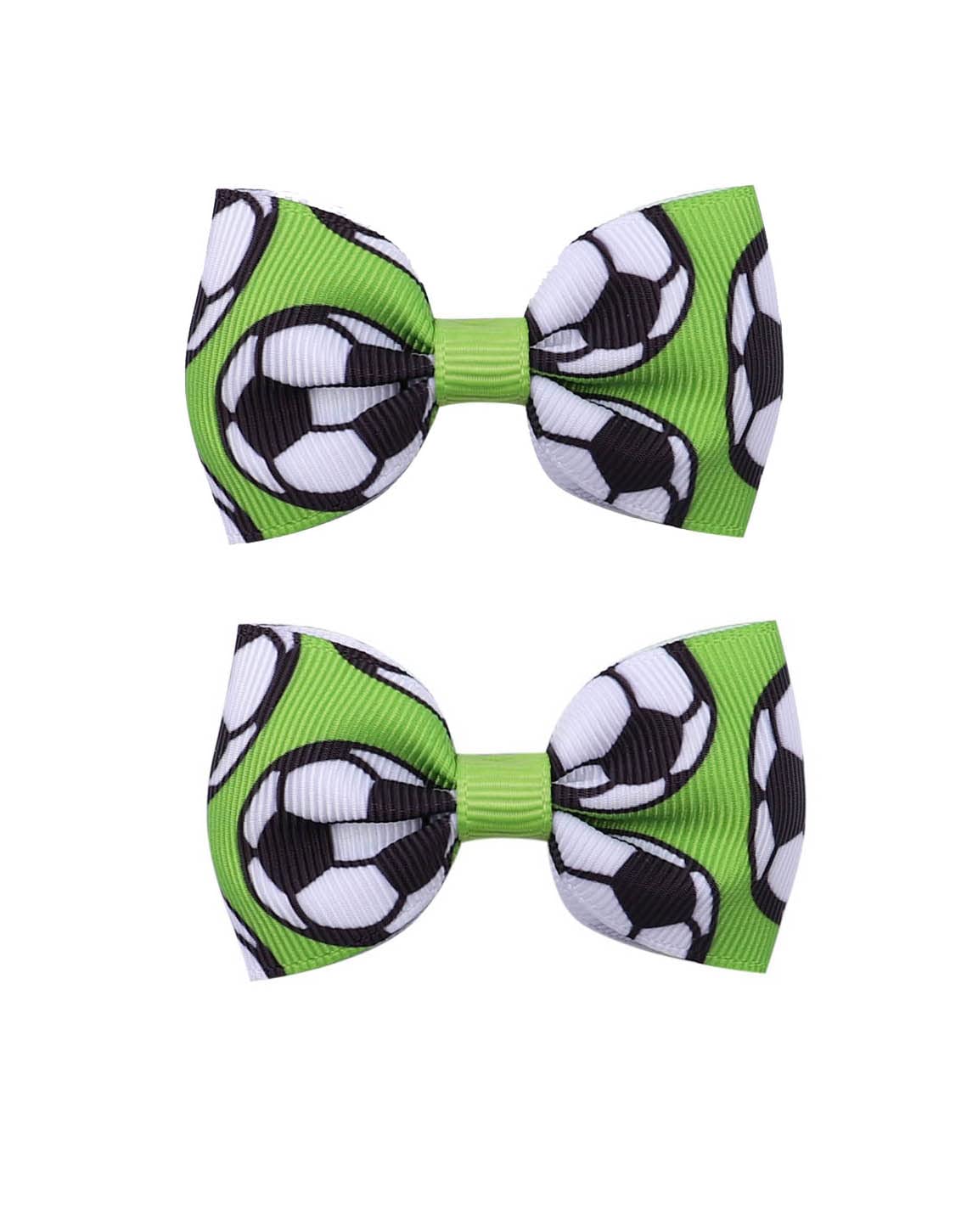 Adorable Soccer Hair Bow Clips - Football Sports Hair Barrettes for Girls (Set A) | Perfect for Soccer Games, Team Spirit Days & Cheerleading Events