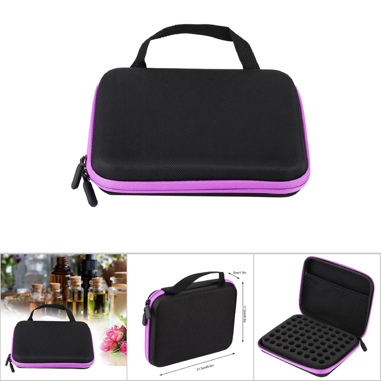 Greensen 63 Bottle Essential Oil Storage Case - Portable Aromatherapy Organizer Bag with Carrying Handle | Perfect for Travel, Home Use & Professional Therapists