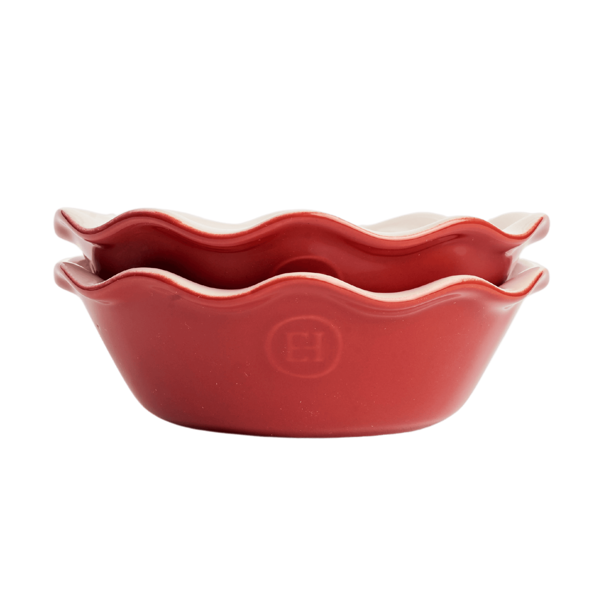Emile Henry Mini Pie Dish Set of 2 - 7.5 Inch Ceramic Tart Pans for Baking, Rustic Red - Perfect for Individual Desserts, Quiches & Pot Pies | Home Kitchen & Professional Use