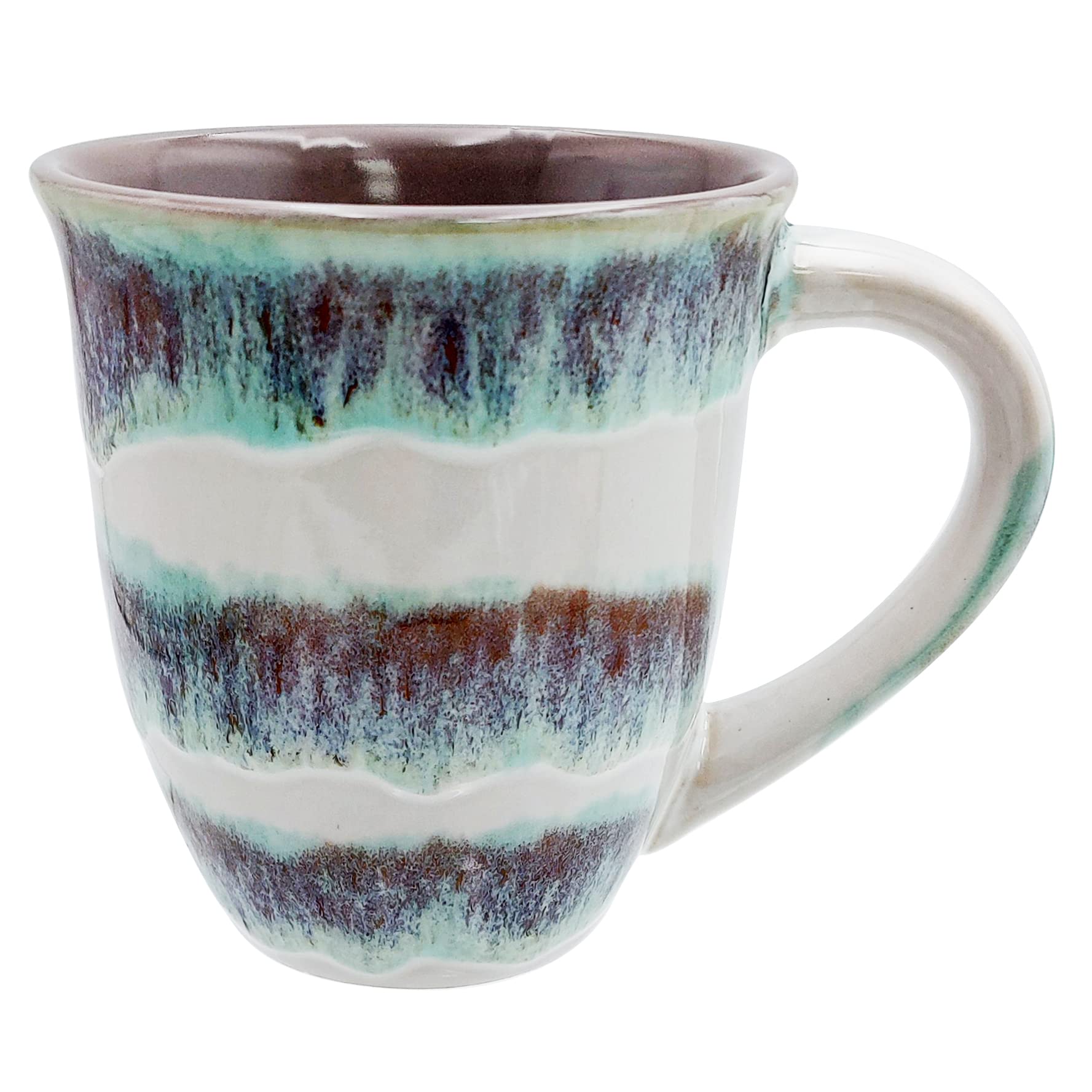 Premium 16 oz Large Ceramic Coffee Mugs Set of 4 - Glazed Novelty Cups with Comfortable Handle - Microwave & Dishwasher Safe - Perfect for Home, Office, Gifts and Coffee Shops