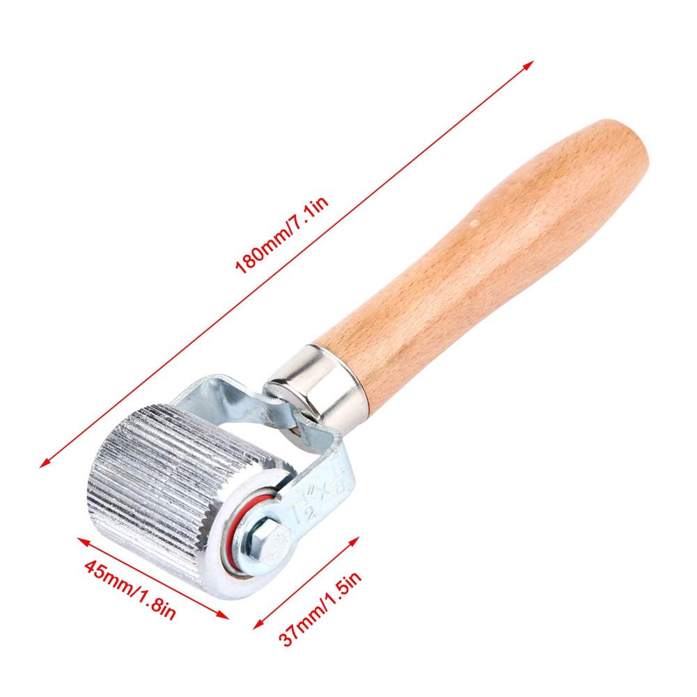 Aramox Heavy Duty Tire Repair Tool with Wood Handle & Ball Bearing Roller - Professional Puncture Repair Kit for Cars, Trucks, Motorcycles (Large Size) - Ideal for Emergency Roadside Repairs & Garage Use